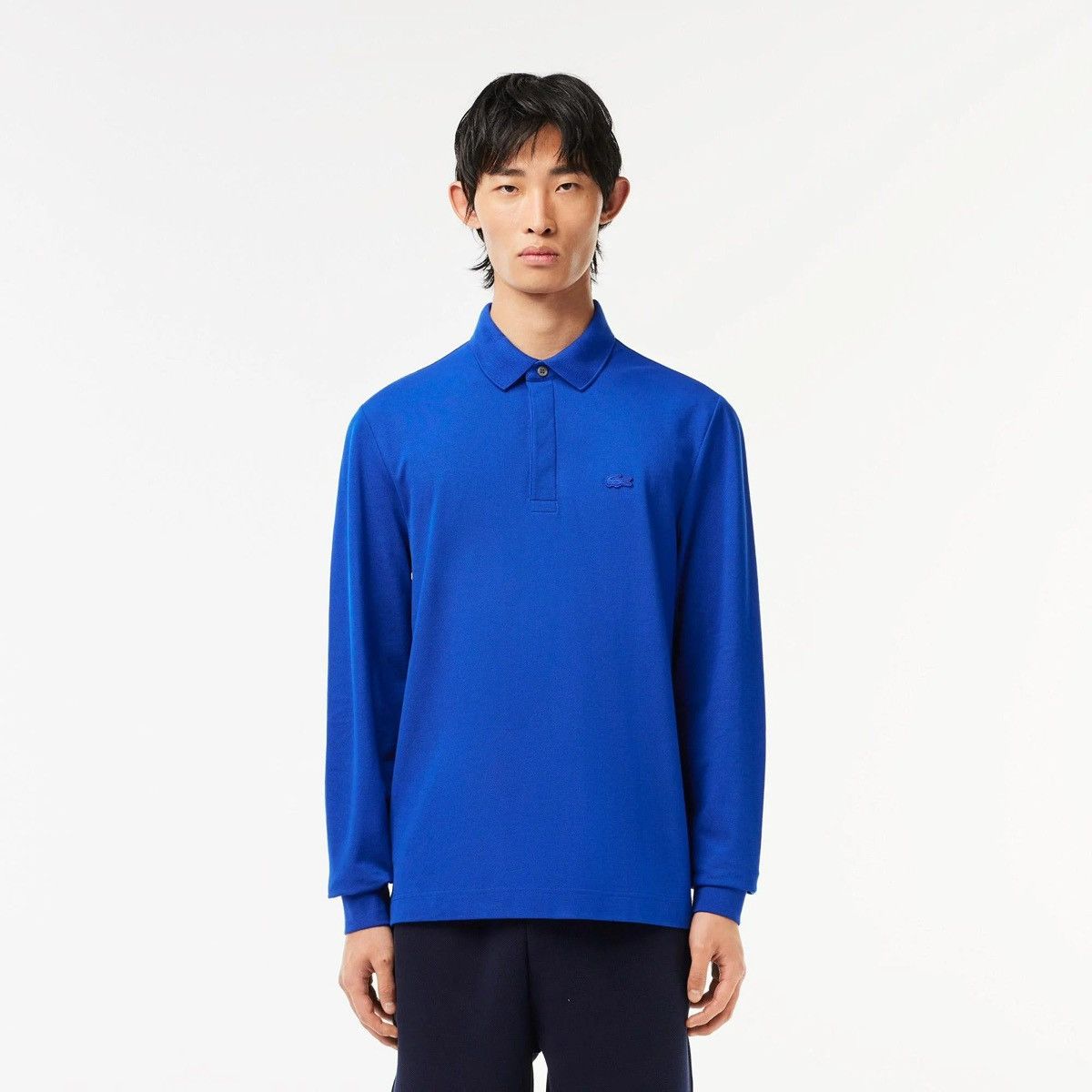 Lacoste 🇫🇷 NEW❗️ Lacoste Regular Fit Polo Long Sleeve Made in France Size US XXL / EU 58 / 5 - 2 Thumbnail