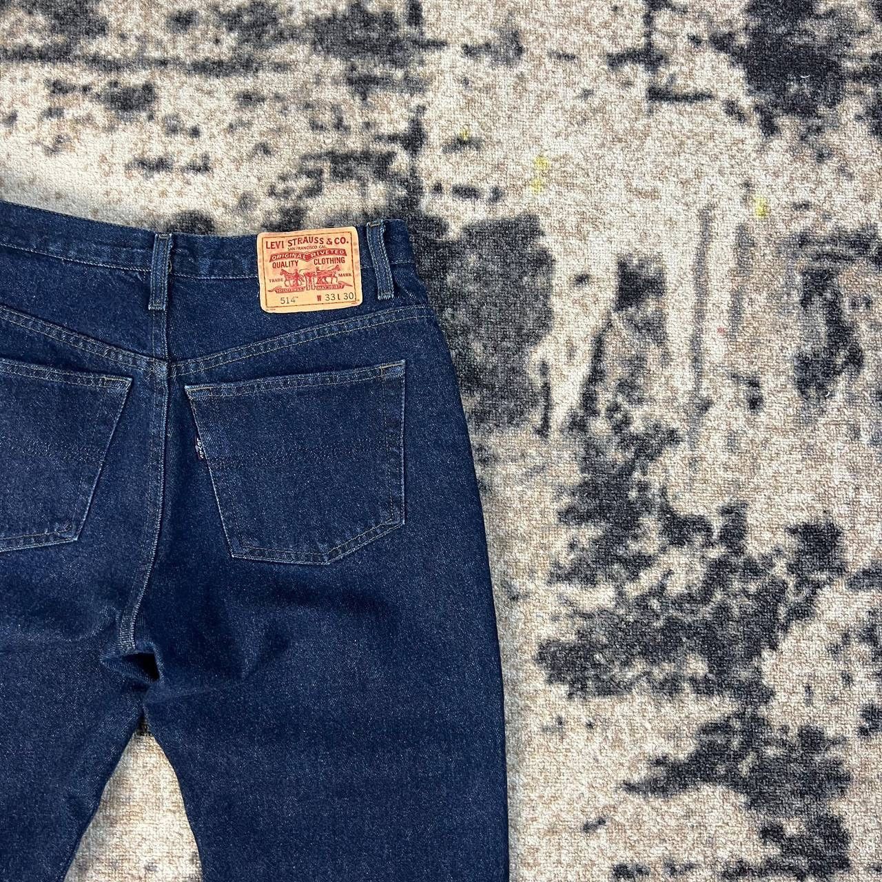 Levi's 514 Levis Vintage Y2K Navy Blue Denim Jeans Streetwear Style Size US 33 - 3 Thumbnail
