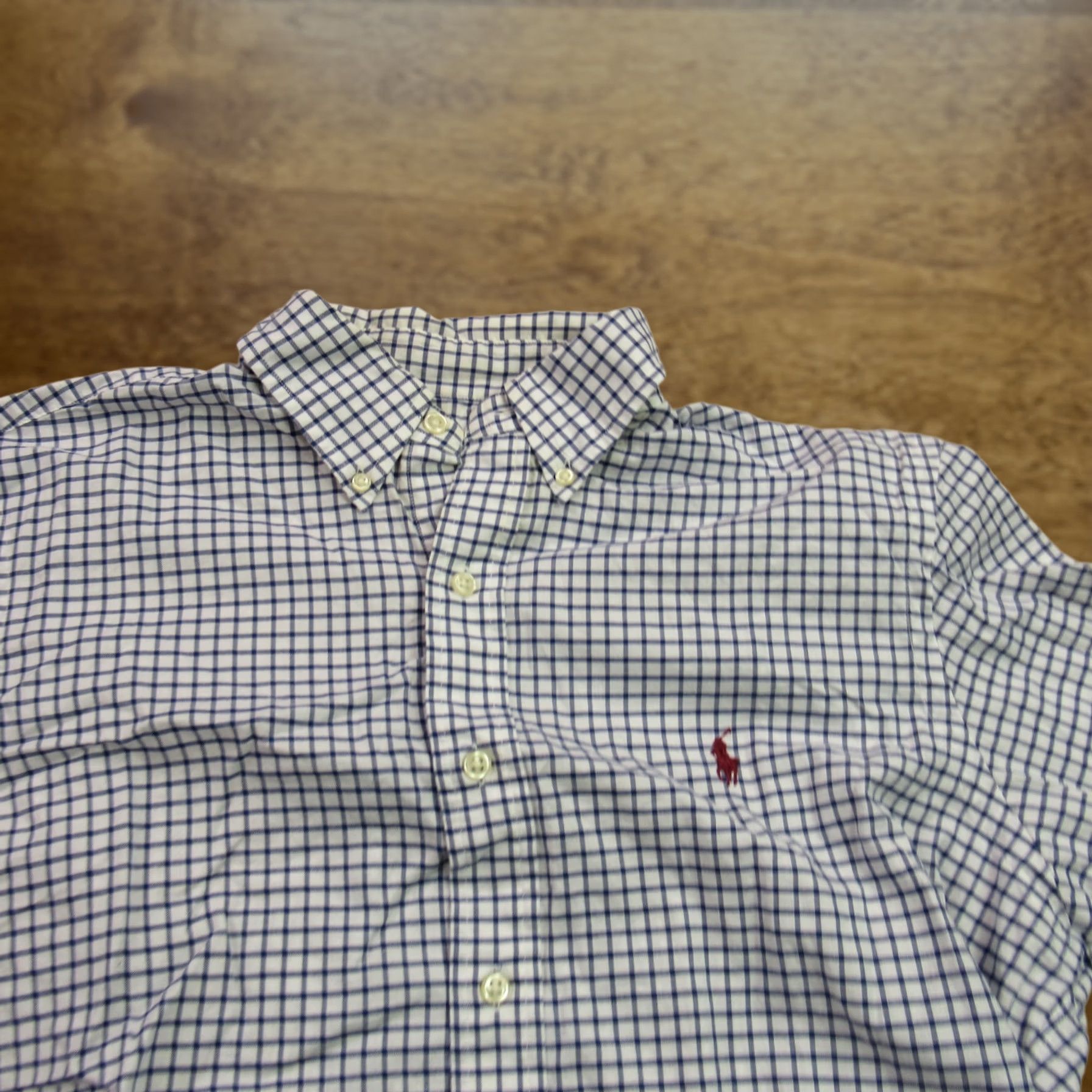 Ralph Lauren Ralph Lauren Shirt Mens Medium Blue Long Sleeve Lightweight Button Front Checks Size US M / EU 48-50 / 2 - 1 Thumbnail