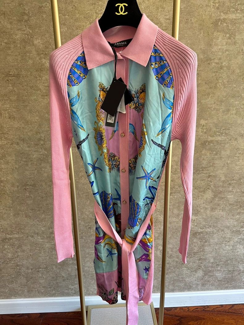 Versace Versace Trench coat knitted cardigan Size S / US 4 / IT 40 - 1 Thumbnail