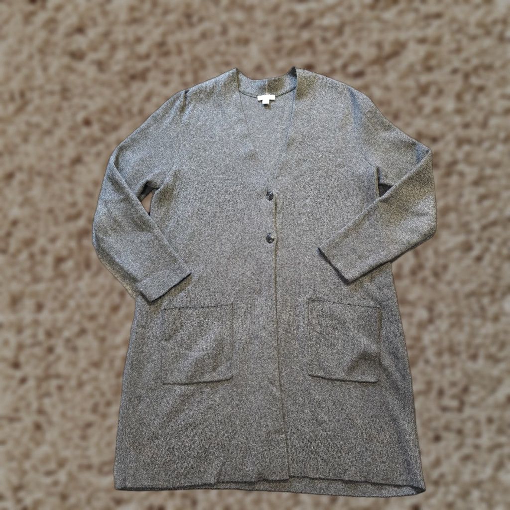 J. Jill J Jill Cardigan Sweater Long Sleeve Gray Pockets M Womens Regular Capstone Capsule Size M / US 6-8 / IT 42-44 - 1 Thumbnail