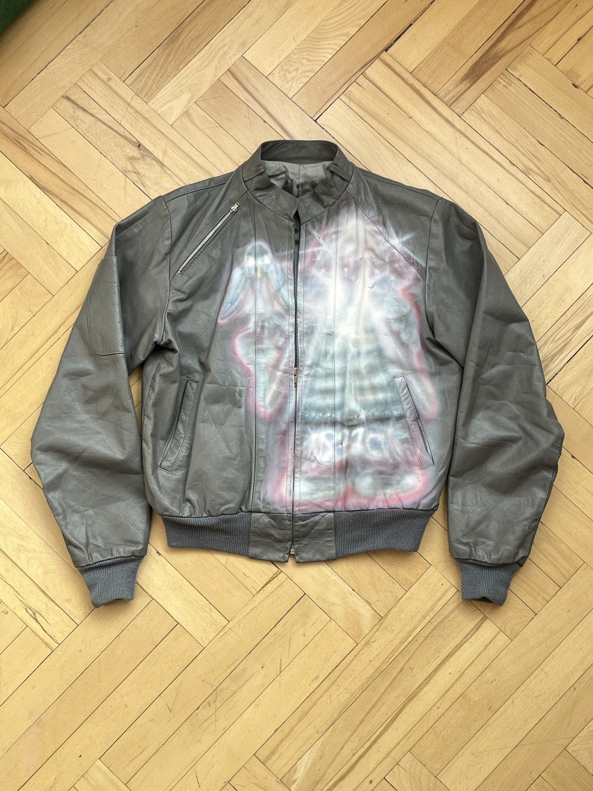 Japanese Brand Rare Alex Clayton 2022 Custom Hand-Painted Leather Jacket Size US M / EU 48-50 / 2 - 1 Thumbnail