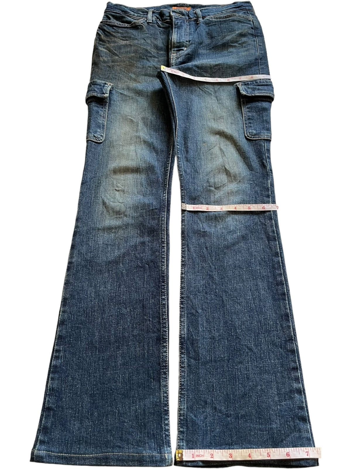 Japanese Brand × OMNIGOD × Tornado Mart Vintage Japanese Omnigod Cargo Style Mud Wash Bootcut Jeans Size US 28 / EU 44 - 14 Thumbnail