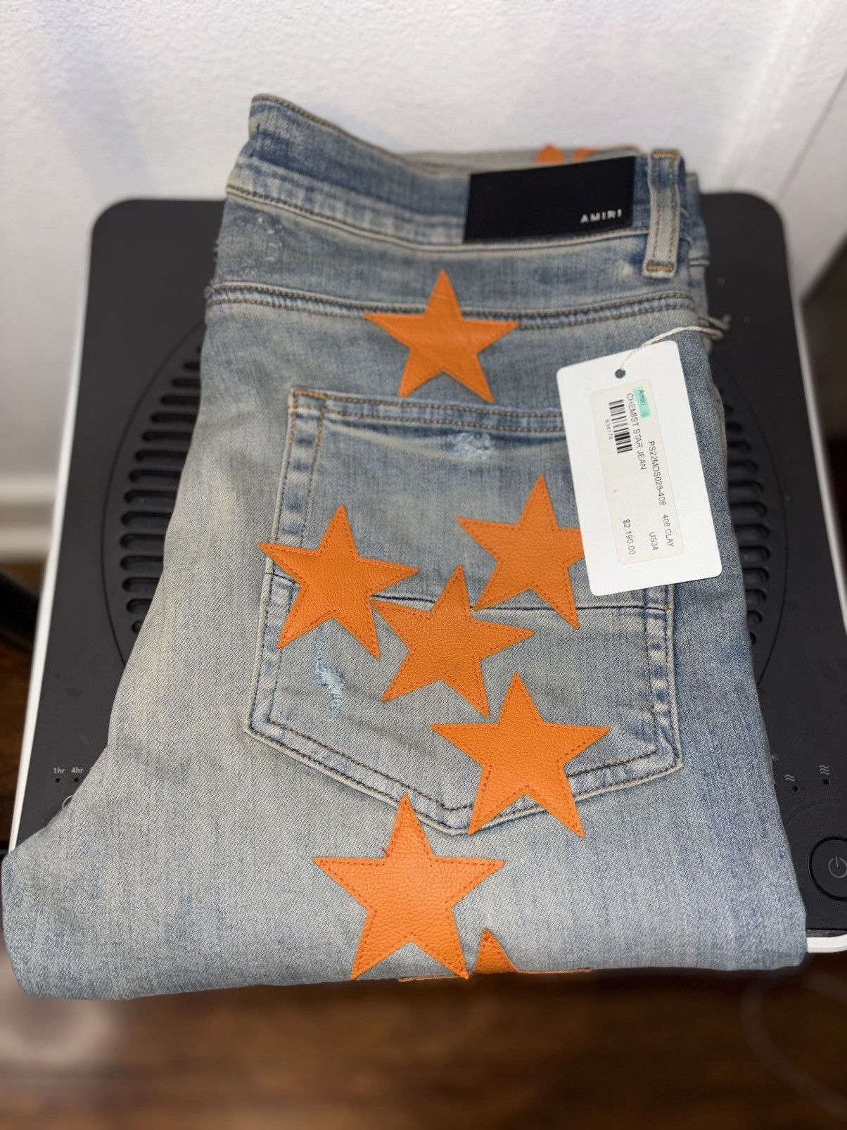Amiri Amiri X Chemist Collaboration Slim Fit Leather Stars Patch Size US 34 / EU 50 - 4 Thumbnail