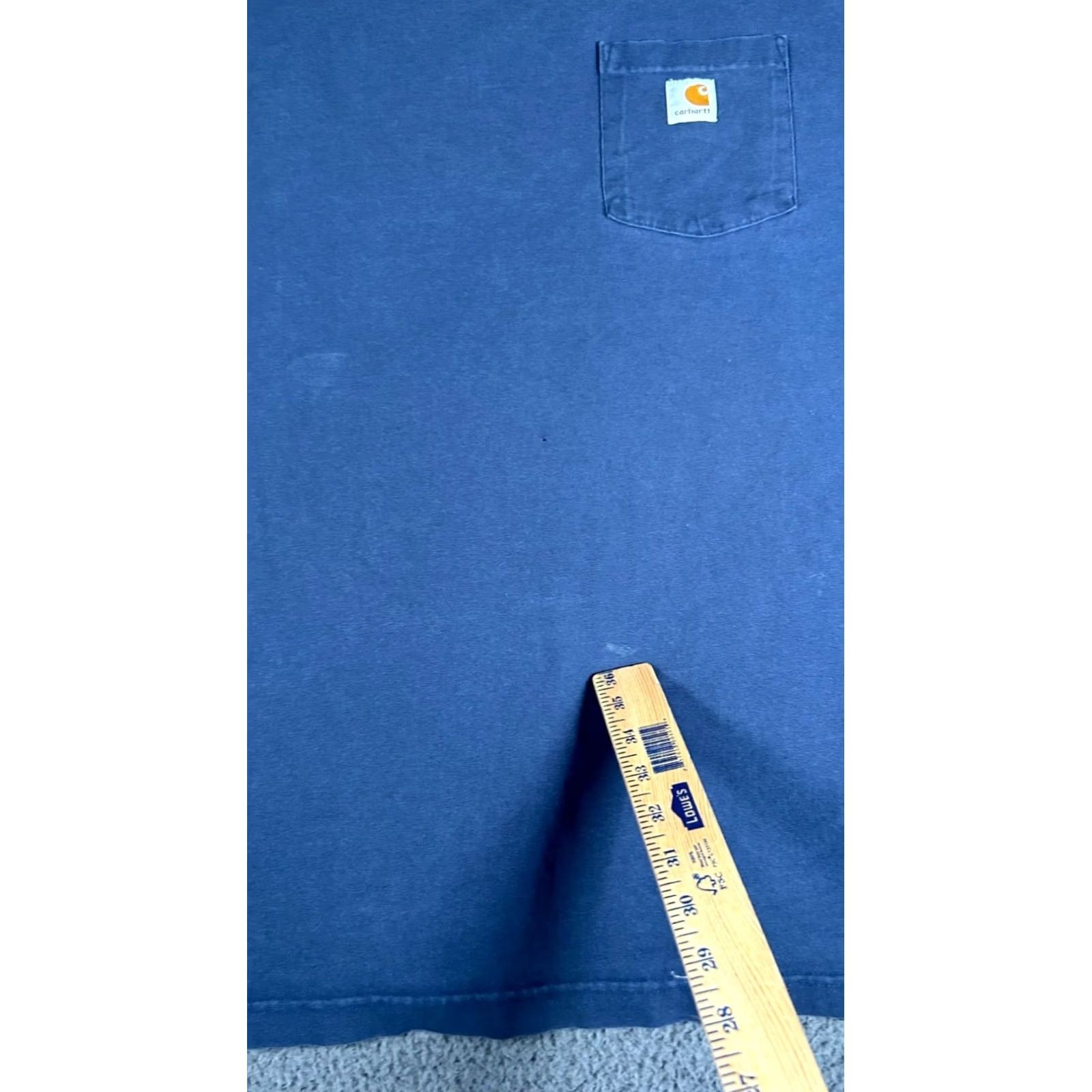 Carhartt Carhartt Mens T Shirt 2XL Navy Blue Short Sleeve Original Fit Pocket Workwear Size US XXL / EU 58 / 5 - 4 Thumbnail