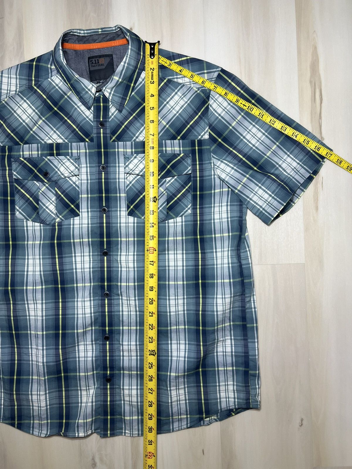5.11 5.11 Tactical Double Flex Covert Mens Med Blue Plaid Snap Size US M / EU 48-50 / 2 - 5 Thumbnail