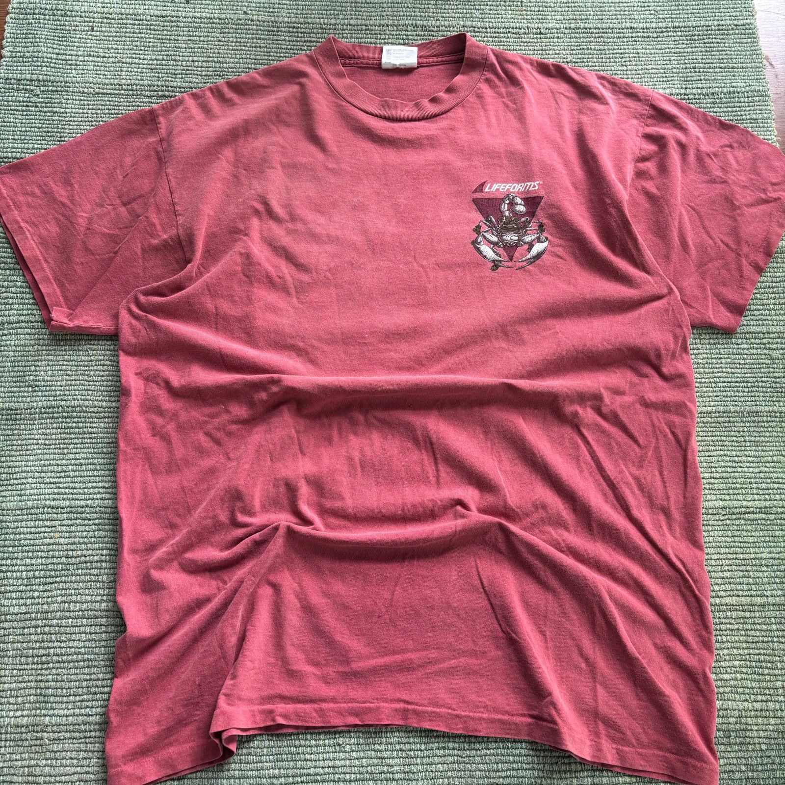 Vintage Vintage 1990s Faded "Lifeforms" Single Stitched Scorpion Tee Size US XXL / EU 58 / 5 - 2 Thumbnail