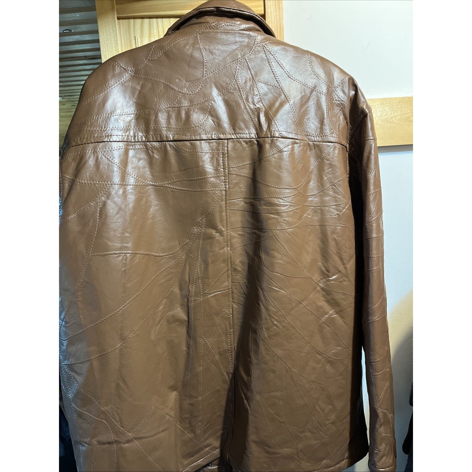 Haband Haband Executive Division XL Brown Leather Jacket Patchwork Size US XL / EU 56 / 4 - 10 Thumbnail