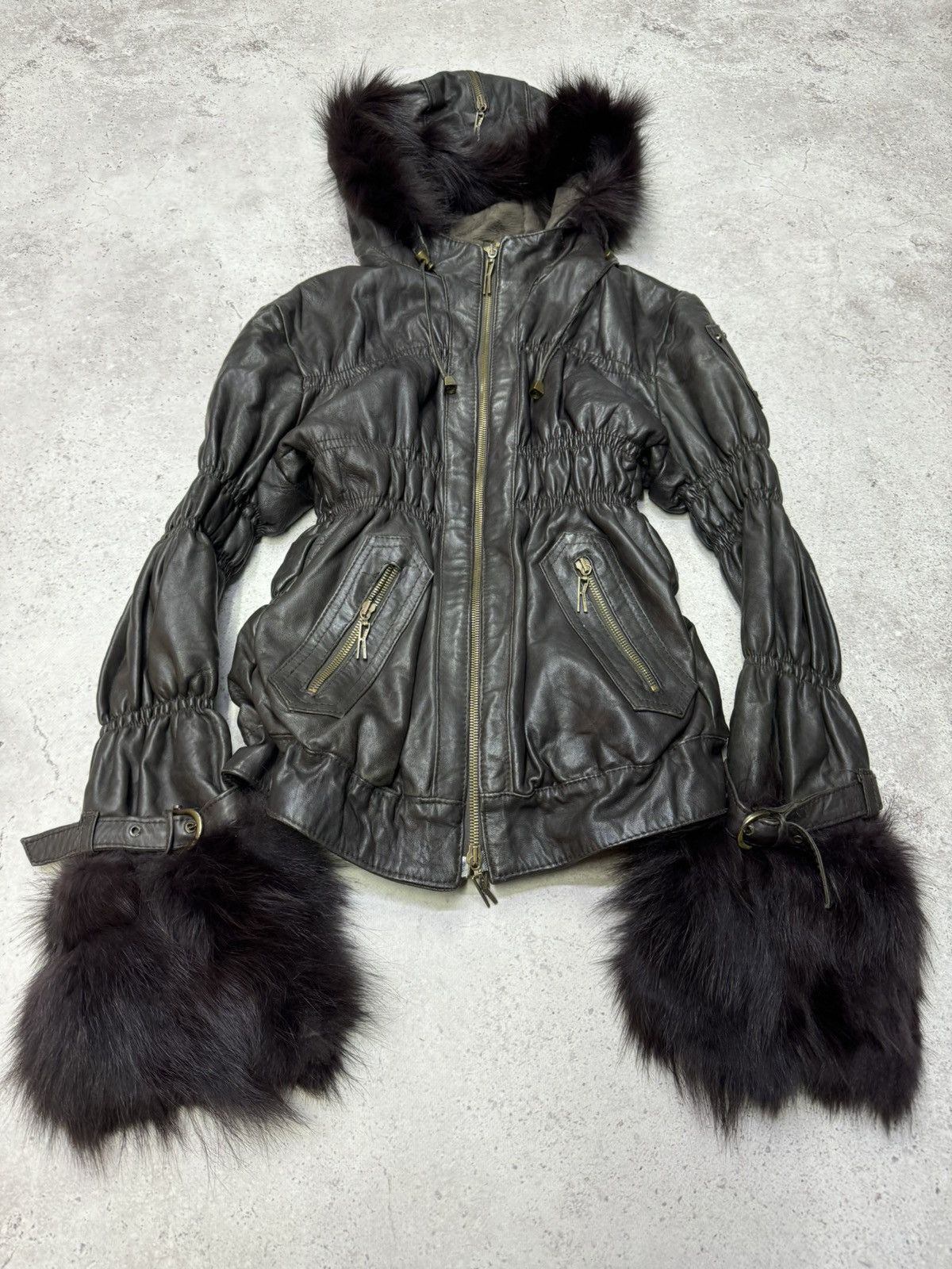 Japanese Brand 2000s Codes Combine - Asymetrical Zips Leather