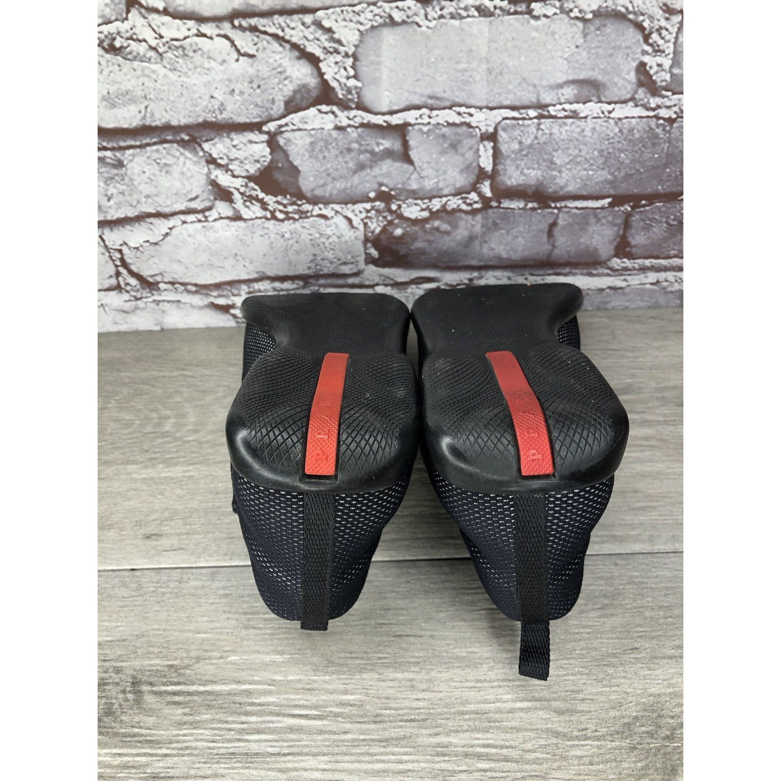 Prada Prada Sport Black Mesh Synthetic Drawstring Driving Shoes Wo Size US 8 / IT 38 - 11 Thumbnail