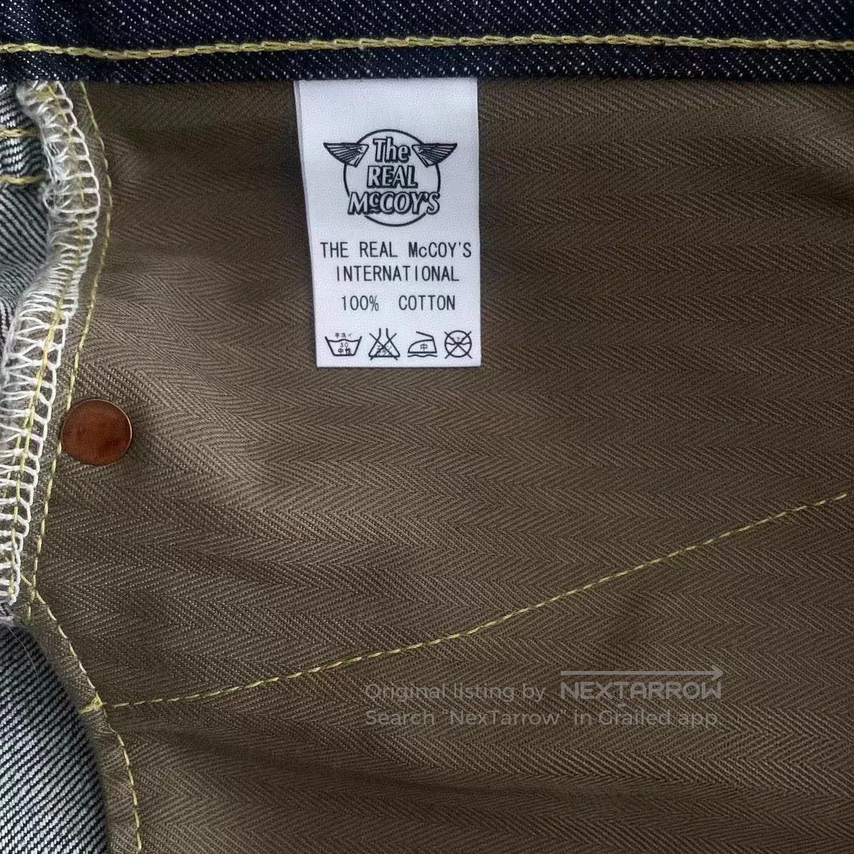 The Real McCoy's The Real McCoy S003 Jeans. Size US 34 / EU 50 - 6 Thumbnail