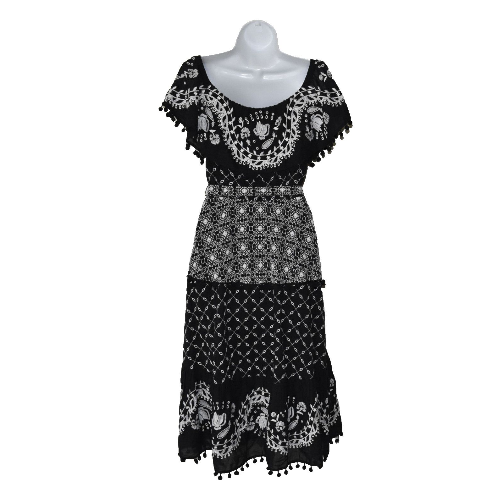 Anthropologie NEW ANTHROPOLOGIE Marisol Cotton Embroidery Dress US 6 EU 38 Size M / US 6-8 / IT 42-44 - 4 Thumbnail