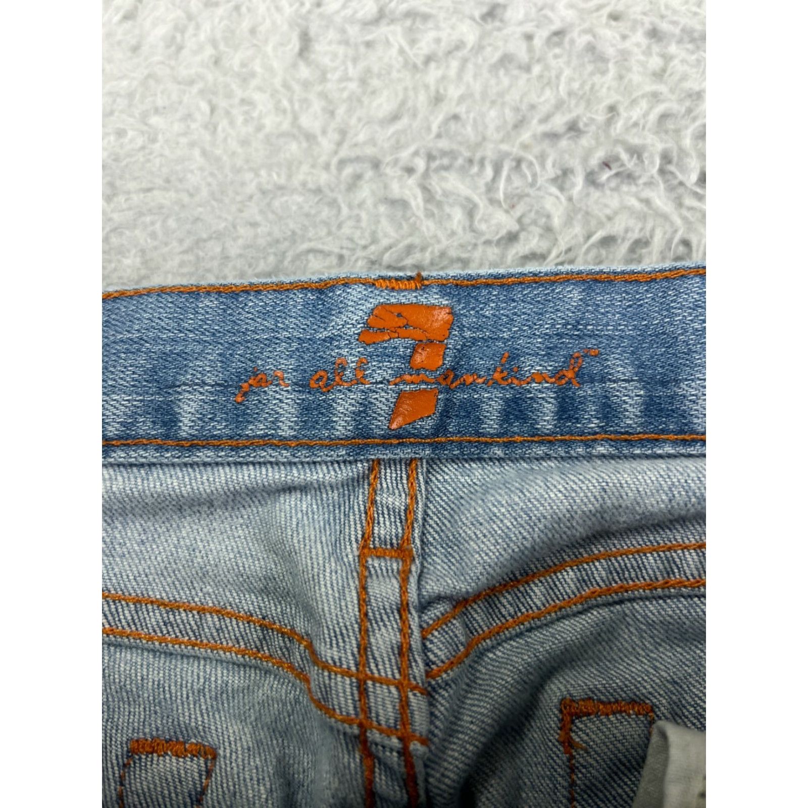 7 For All Mankind 7 For All Mankind Jeans Women Flared Denim Blue 28x28 26x28 Embroidered Comfort Distressed Pockets Cotton Size 28" / US 6 / IT 42 - 6 Thumbnail