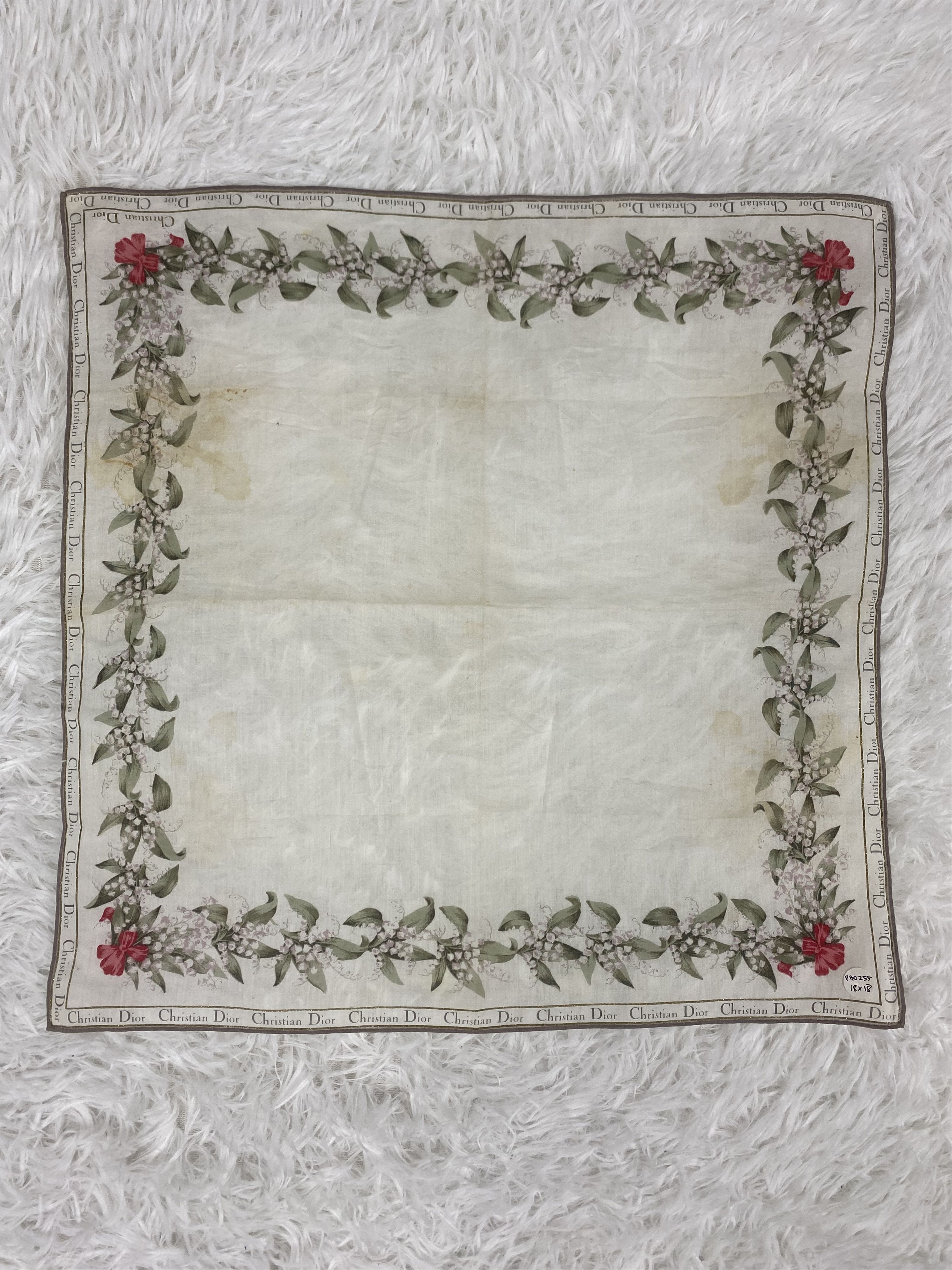 Vintage Vintage Christian Dior Handkerchief Neckerchief PH0255 Size ONE SIZE - 3 Thumbnail
