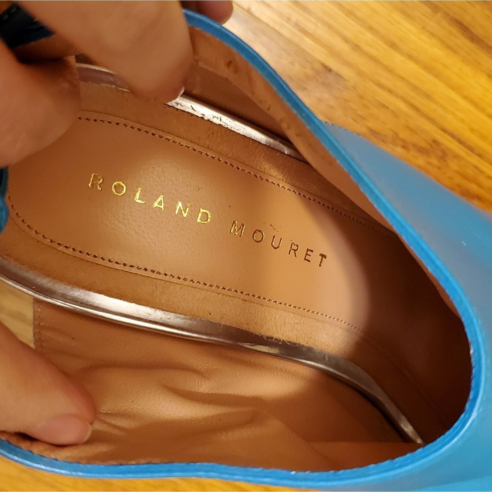 Roland Mouret Roland Mouret Bright Blue Peep Toe Heels Size 40 EU Size US 9 / IT 39 - 6 Thumbnail