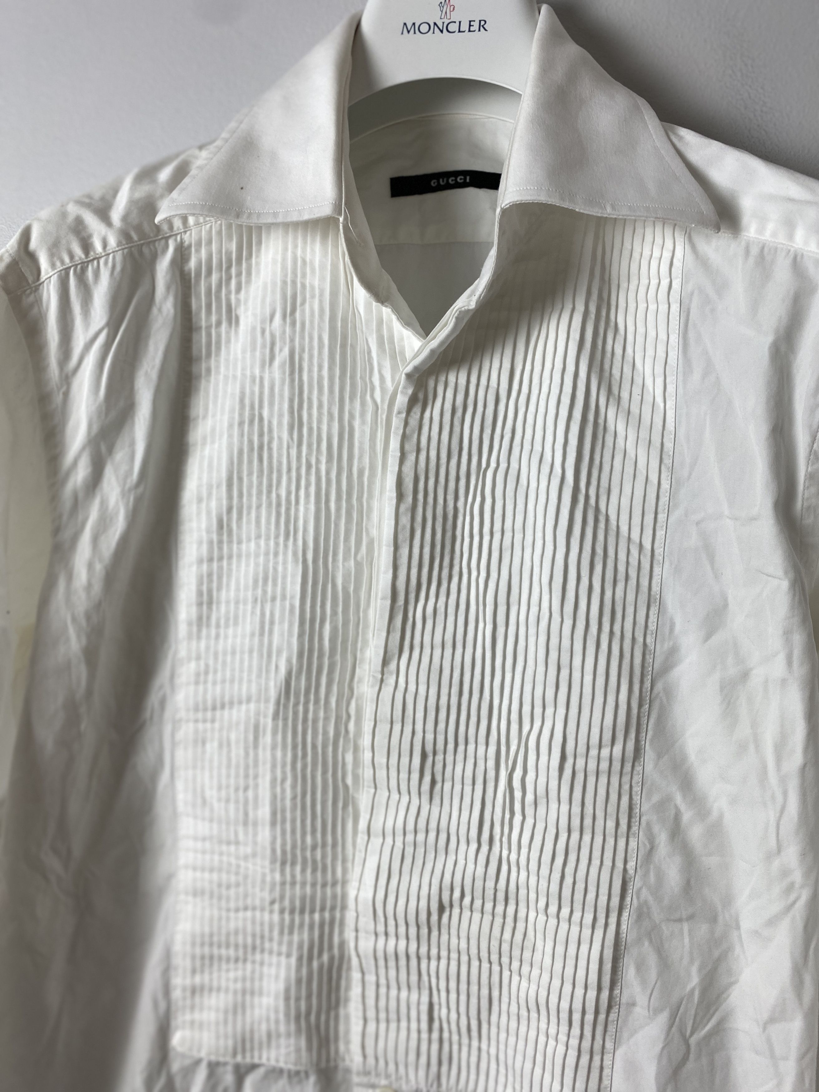 Gucci Gucci Cotton Pleated Tuxedo shirt formal Size US S / EU 44-46 / 1 - 2 Thumbnail