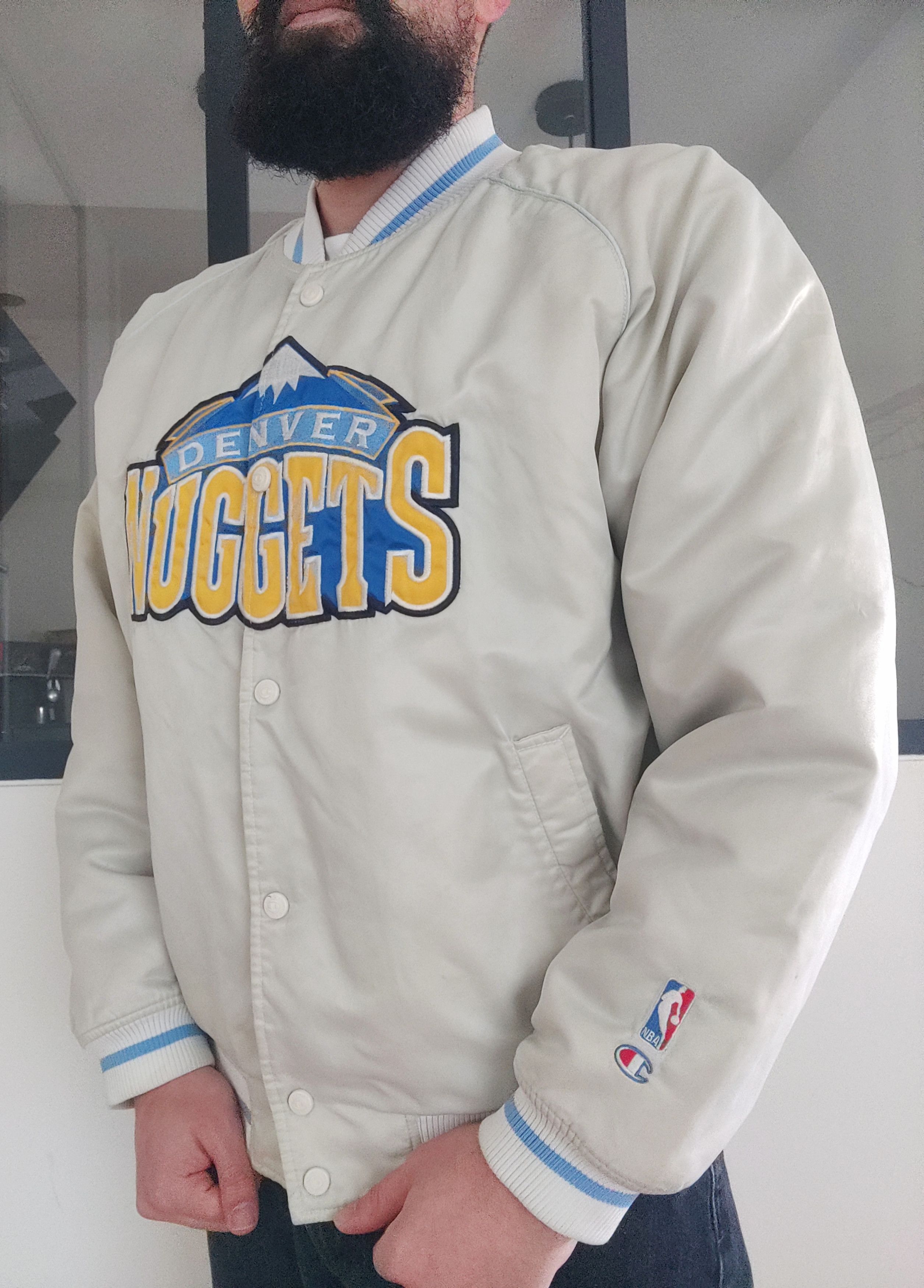 Champion Champion Denver Nuggets NBA Satin Bomber Jacket Vintage M Size US M / EU 48-50 / 2 - 2 Thumbnail