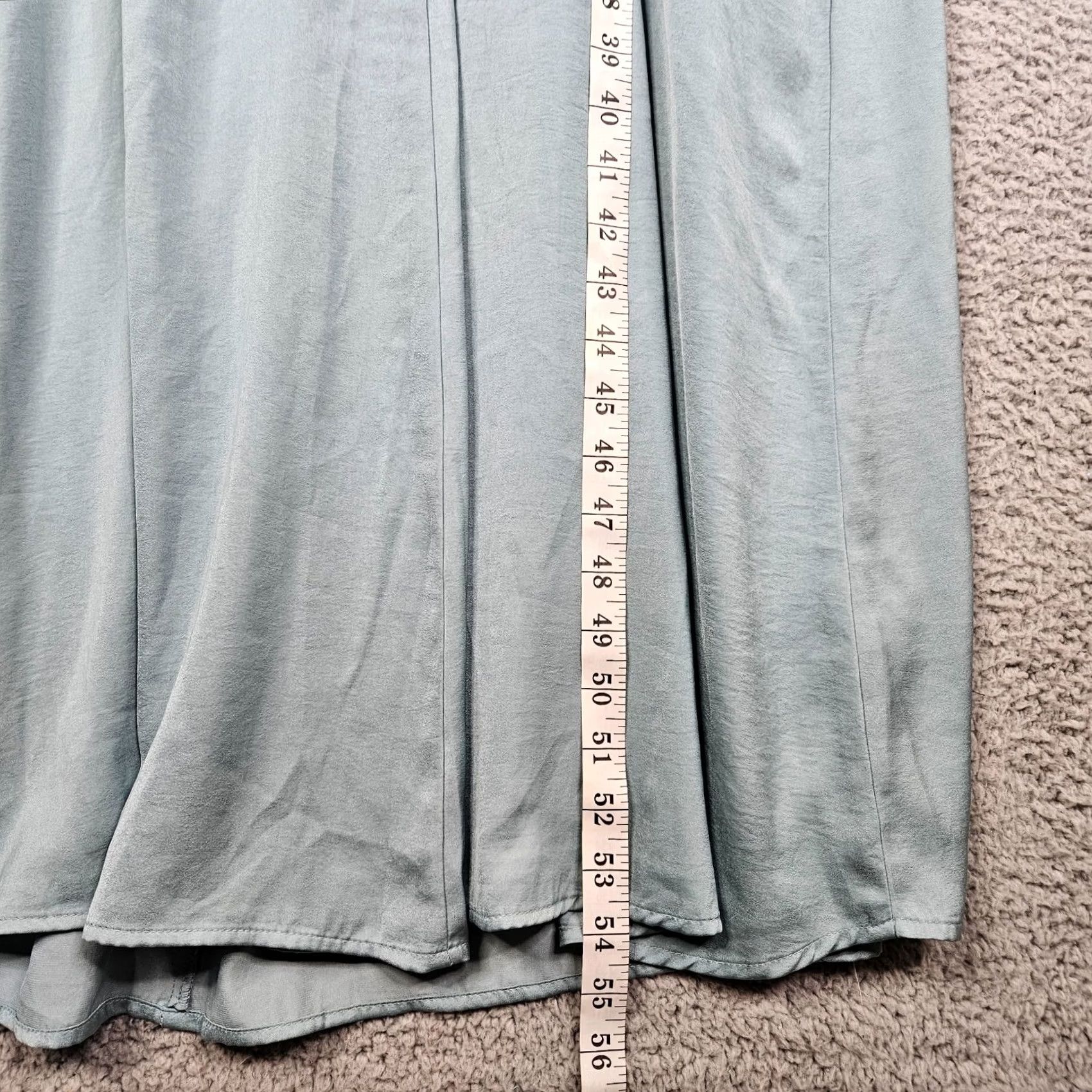 Banana Republic Banana Republic Women's Bias Cut Midi Dress L NEW Blue Solid V-Neck Sleeveless Casual Regular Dress Length: Short Size L / US 10 / IT 46 - 5 Thumbnail