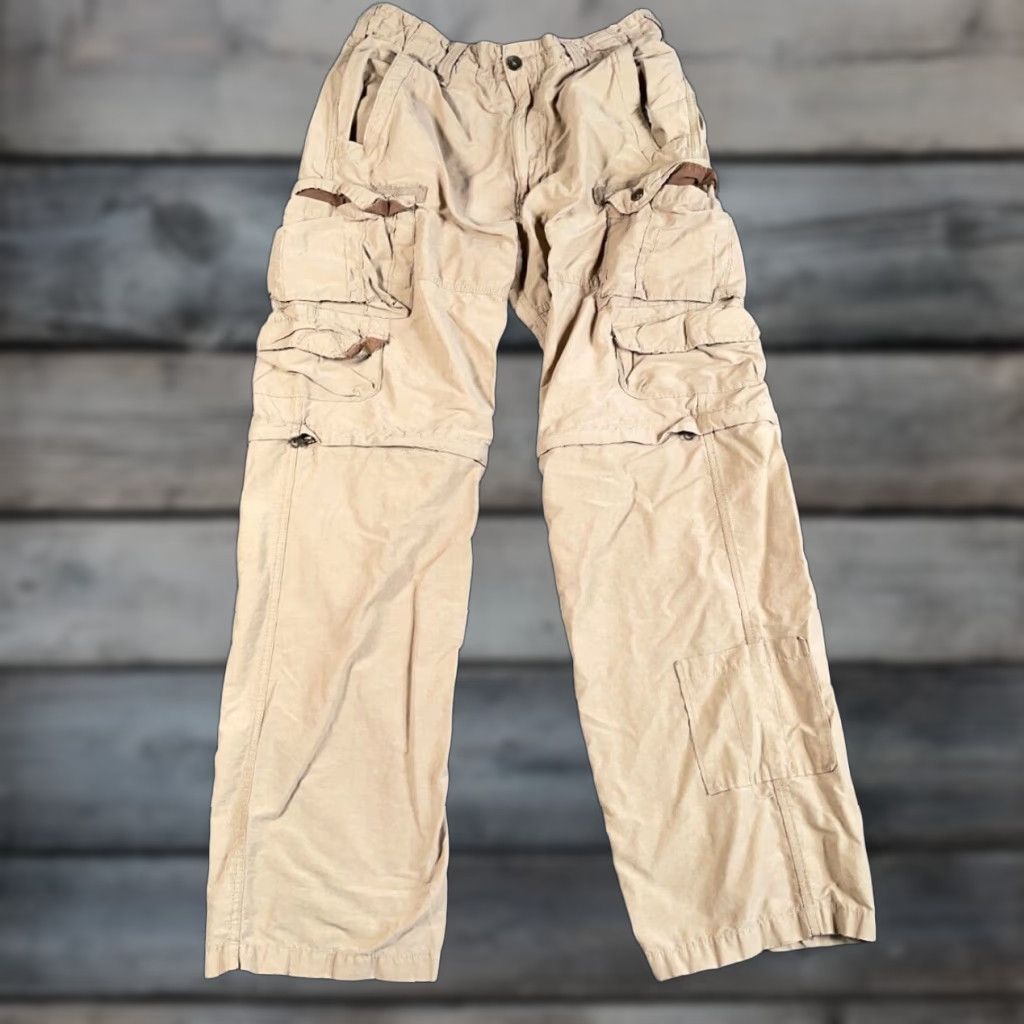Vintage Vintage Men's Cargo Convertible Pants Shorts 30 x 30 Beige Y2K Hipster Punk Casual Size US 32 / EU 48 - 1 Thumbnail