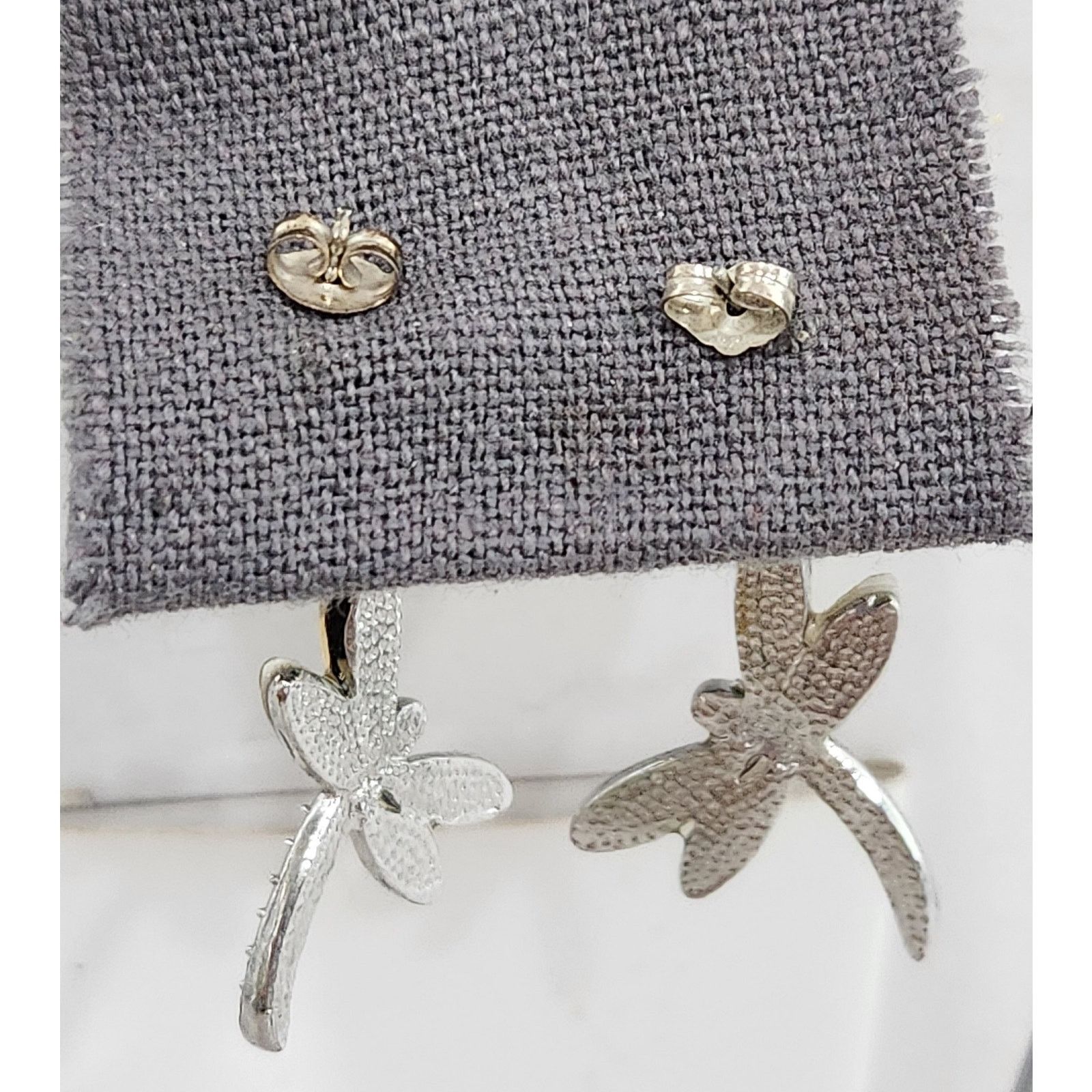 Other Silver Colored Stones Rhinestones Dragonfly Stud Earrings Size ONE SIZE - 3 Thumbnail