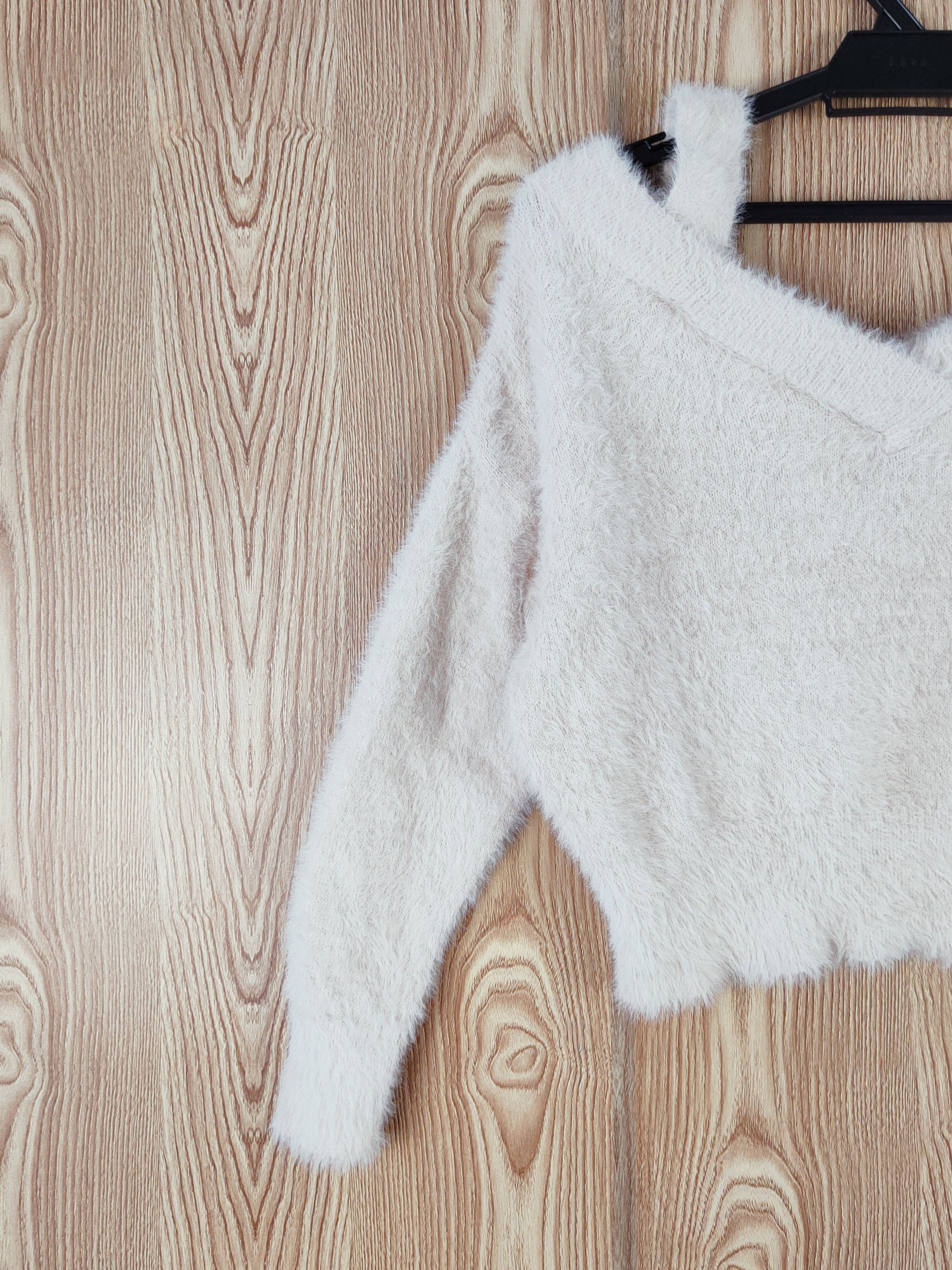 Japanese Brand × Lip Service × Vintage Lip Service Orange Faded Fur Mohair Knitwear Crop Tops Size M / US 6-8 / IT 42-44 - 3 Thumbnail