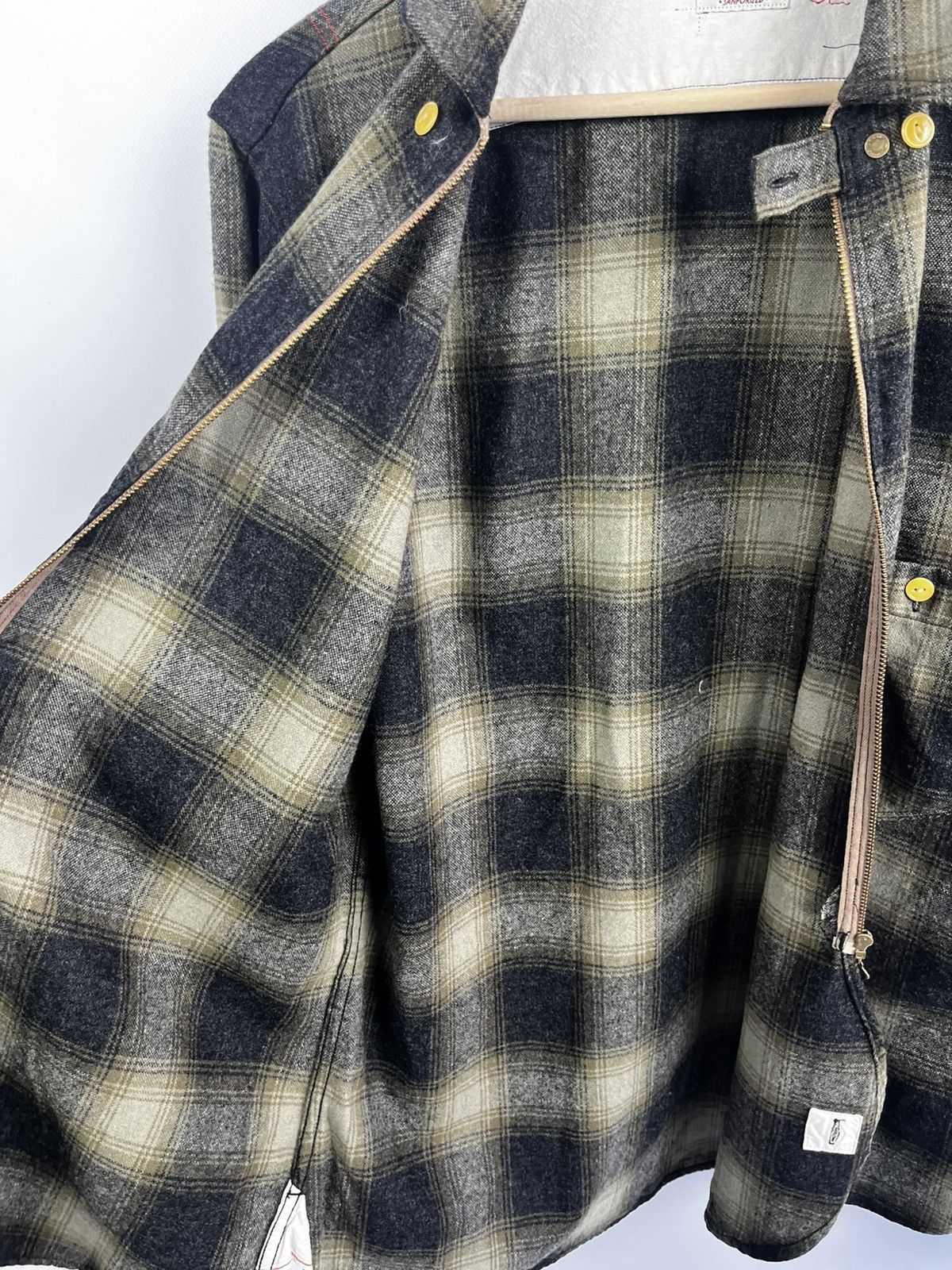 ANACHRONORM ANACHRONORM flannel leather shirt size m made japan Size US M / EU 48-50 / 2 - 15 Thumbnail