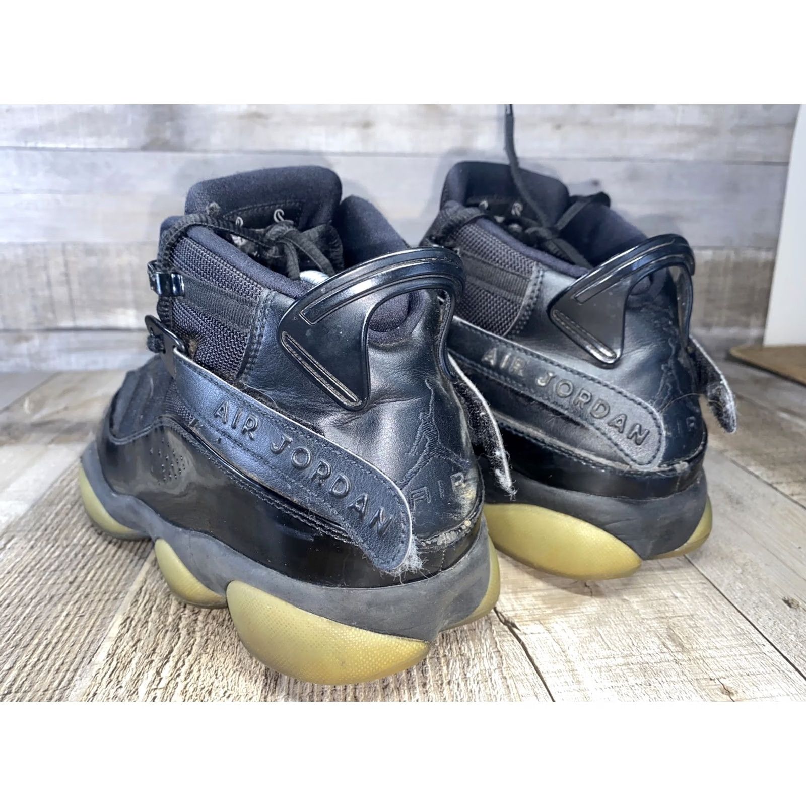 Jordan Brand Air Jordan 6 Rings Black Ice Basketball Shoes 322992-011 Mid Top Mens 9 Size US L / EU 52-54 / 3 - 4 Thumbnail