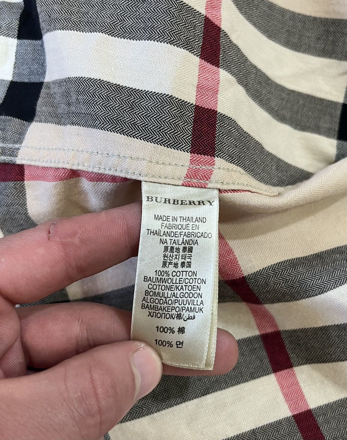 Burberry Burberry Brit Mens Nova Check Beige Shirt S Long Sleeve Size US S / EU 44-46 / 1 - 8 Thumbnail