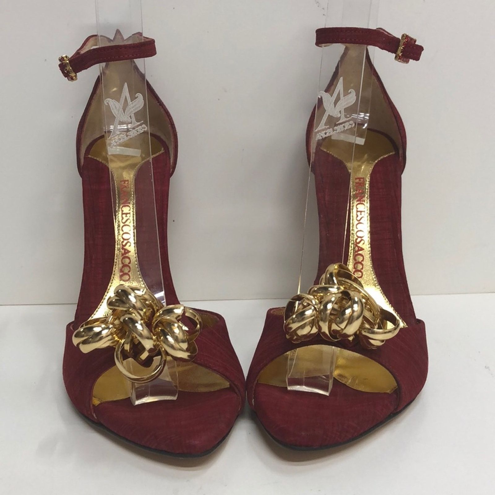 & Other Stories Francesco Sacco Made in Italy Red HighHeel Sandal Size US 7 / IT 37 - 1 Thumbnail