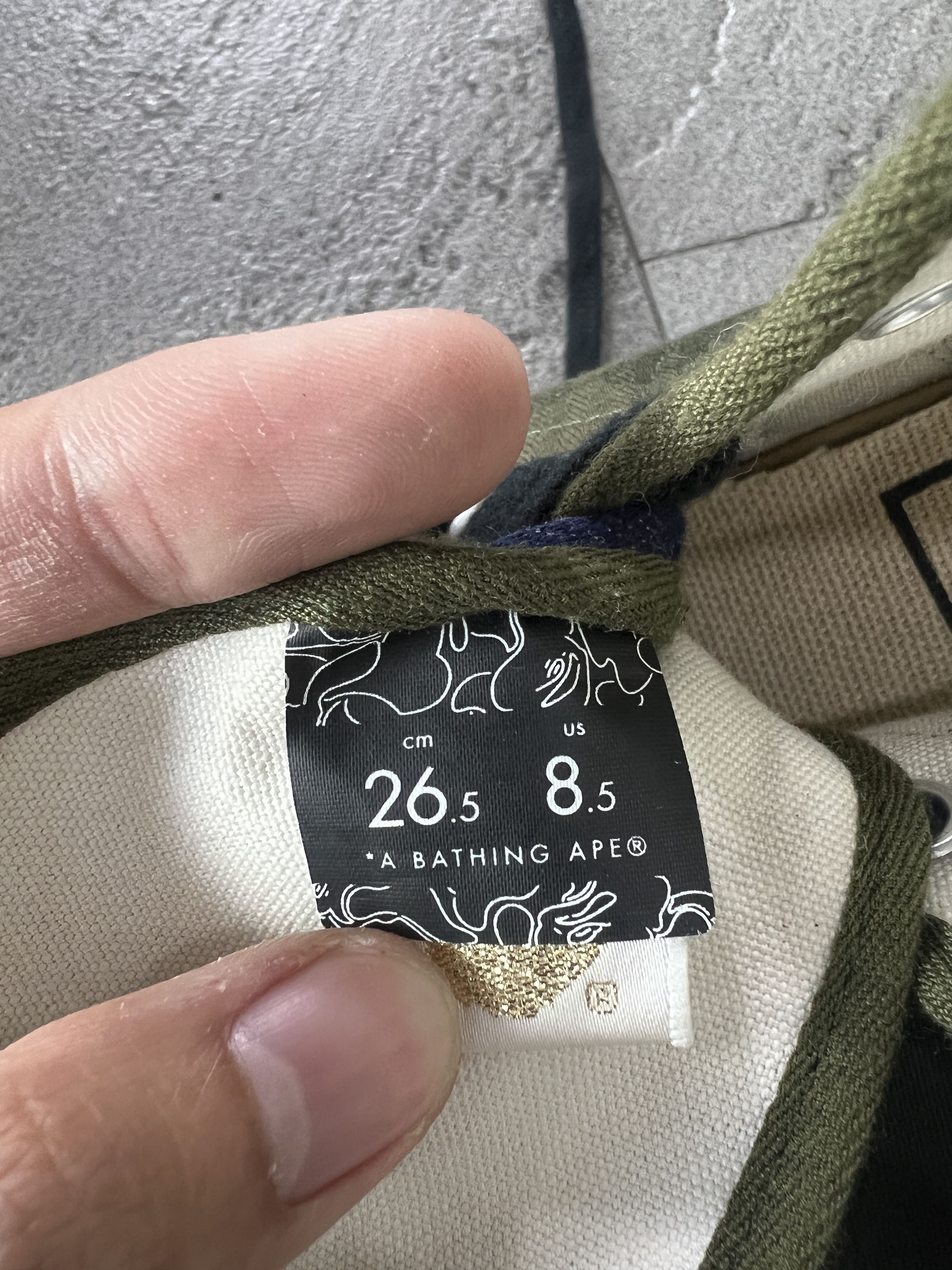 Bape BAPE STA High Top Canvas Sneakers Olive Navy US 8.5 Size US 8.5 / EU 41-42 - 11 Thumbnail