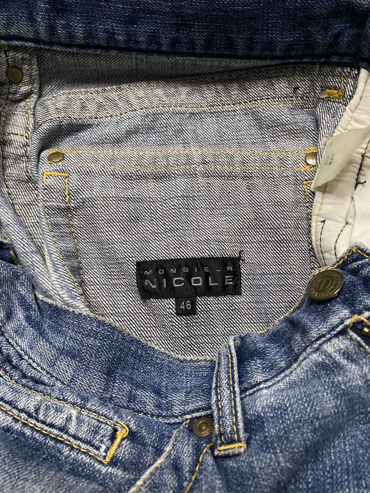 Japanese Brand × Nicole Club × Tornado Mart Japanese Monsieur Nicole Ripped Distressed Jeans p129 Size US 30 / EU 46 - 15 Thumbnail