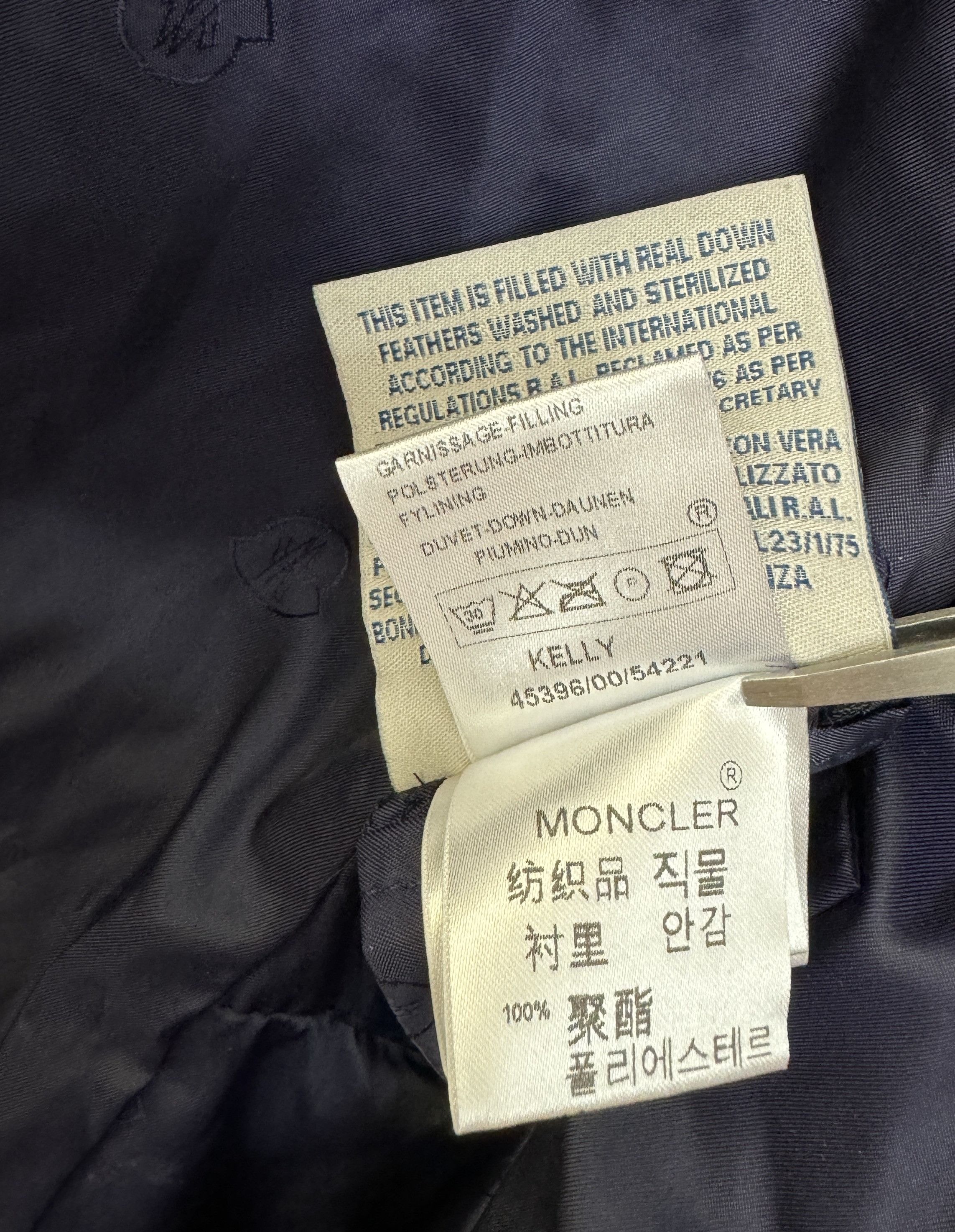 Moncler Authentic Moncler Kelly Jacket Puffer Navy Blue Logo Size 0 Size XS / US 0-2 / IT 36-38 - 14 Thumbnail