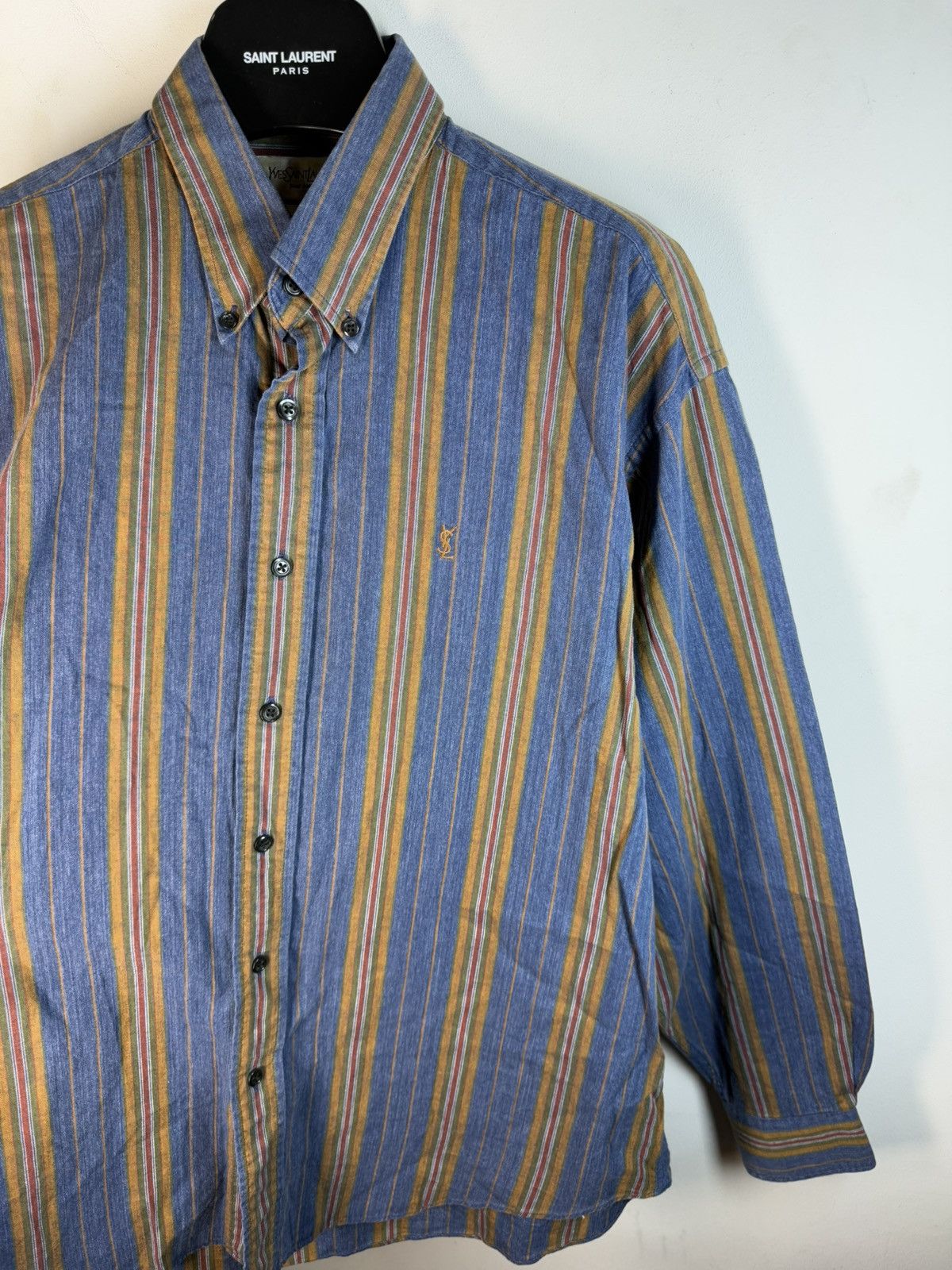 Yves Saint Laurent YSL Shirt Cotton Logo Soft Size US L / EU 52-54 / 3 - 5 Thumbnail