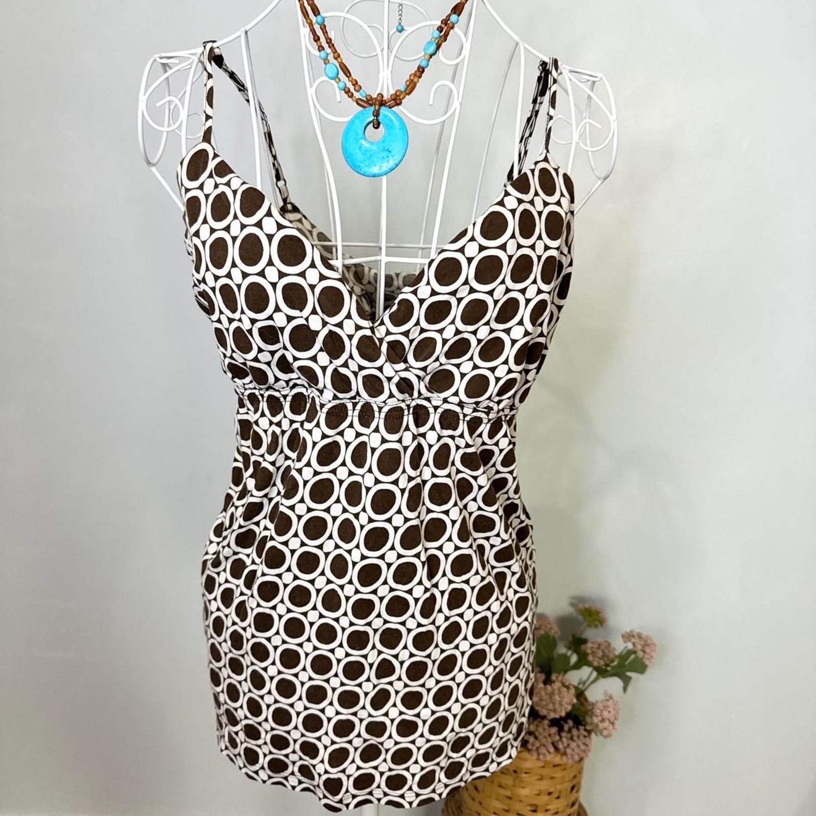Ann Taylor Vintage y2k brown babydoll slip top Size M / US 6-8 / IT 42-44 - 2 Thumbnail