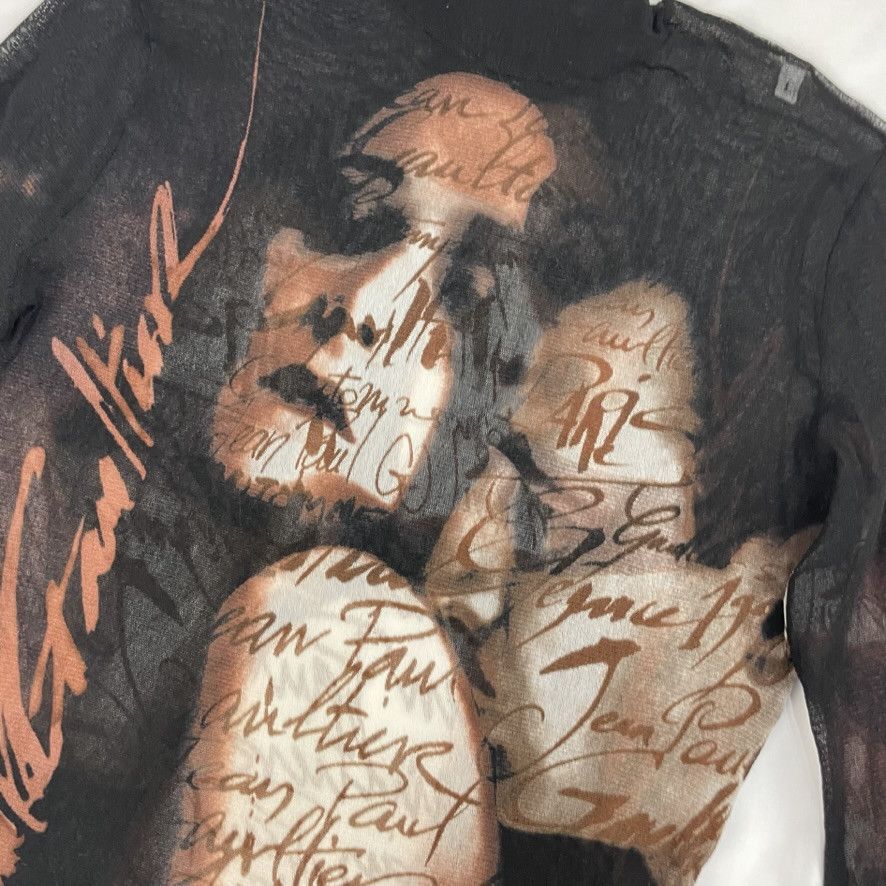 Jean Paul Gaultier AW1997 Jean Paul Gaultier Kissing Lovers Mesh Top Vintage Size US L / EU 52-54 / 3 - 5 Thumbnail