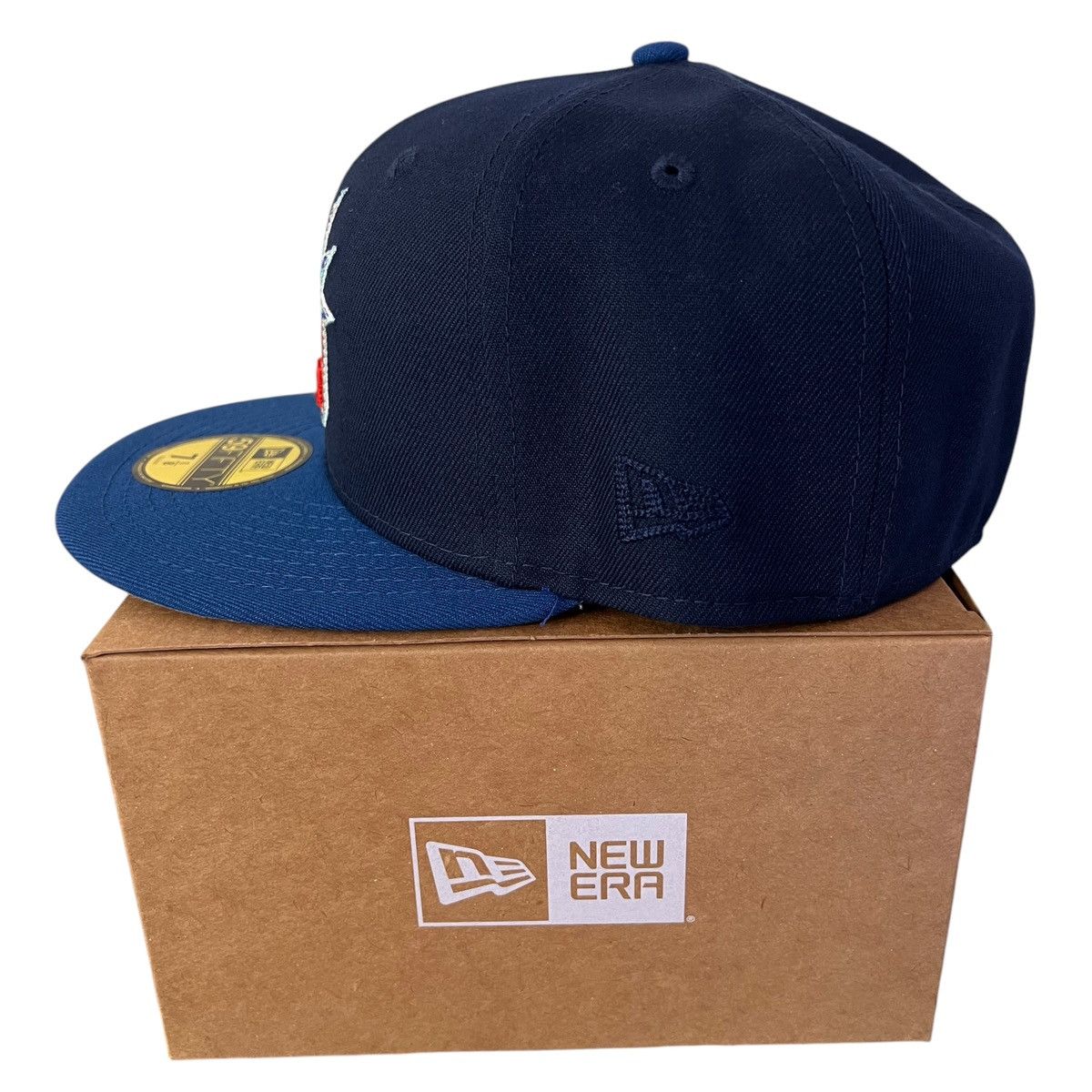MLB × MyFitteds × New Era 7 1/8- Myfitteds New York Rangers Henrik Lunqvist Fitted Hat Size ONE SIZE - 5 Thumbnail