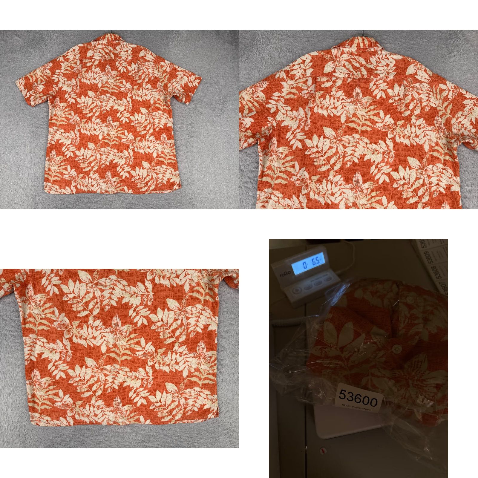 Vintage VINTAGE Vintage Silk Shirt Men Large Orange Floral Silk Blend Button Up Hawaiian Beach Shirt MENS Size US L / EU 52-54 / 3 - 9 Thumbnail