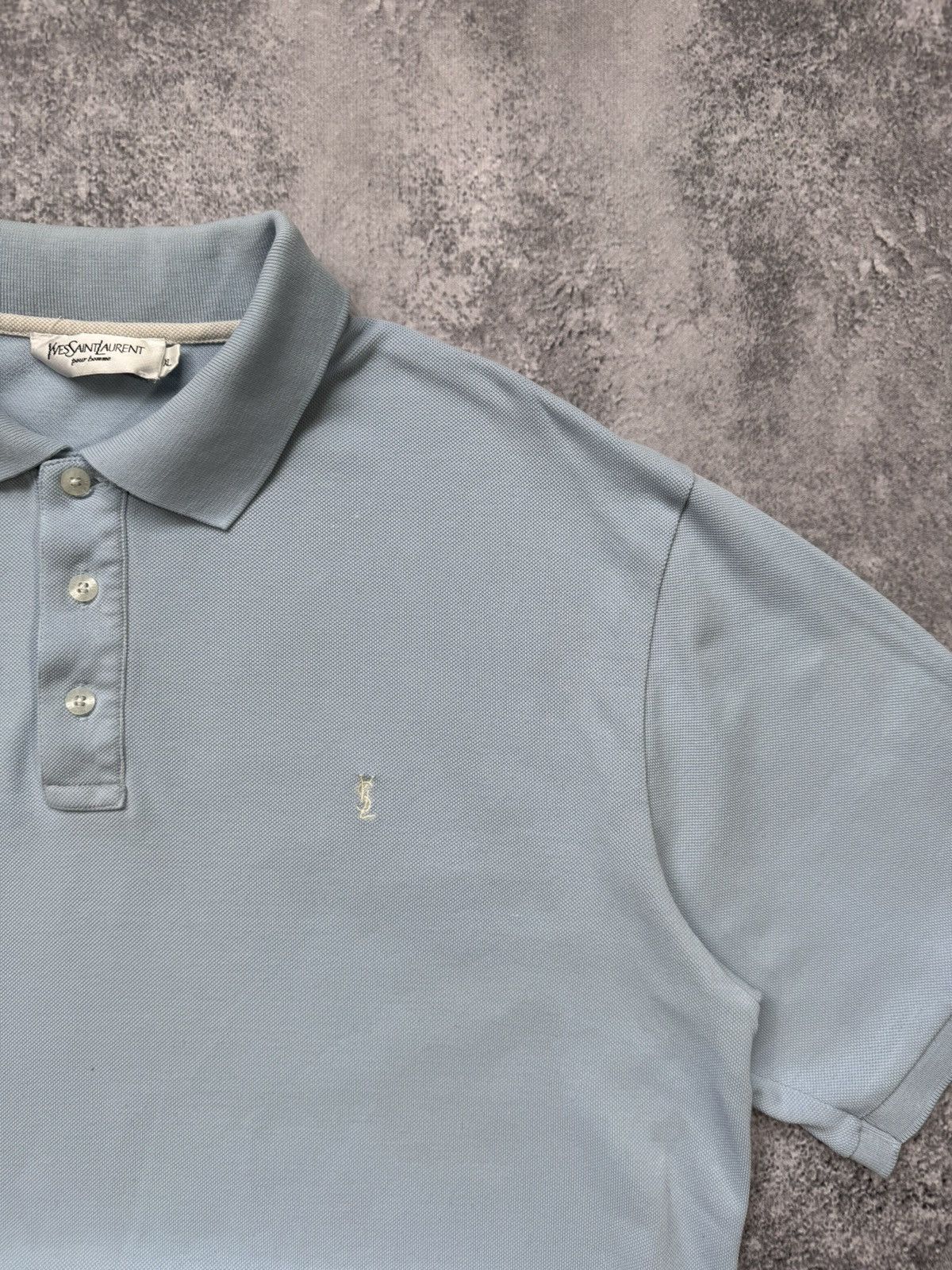 Vintage × Yves Saint Laurent YvesSaintLaurent YSL Polo Tee Size US XL / EU 56 / 4 - 3 Thumbnail