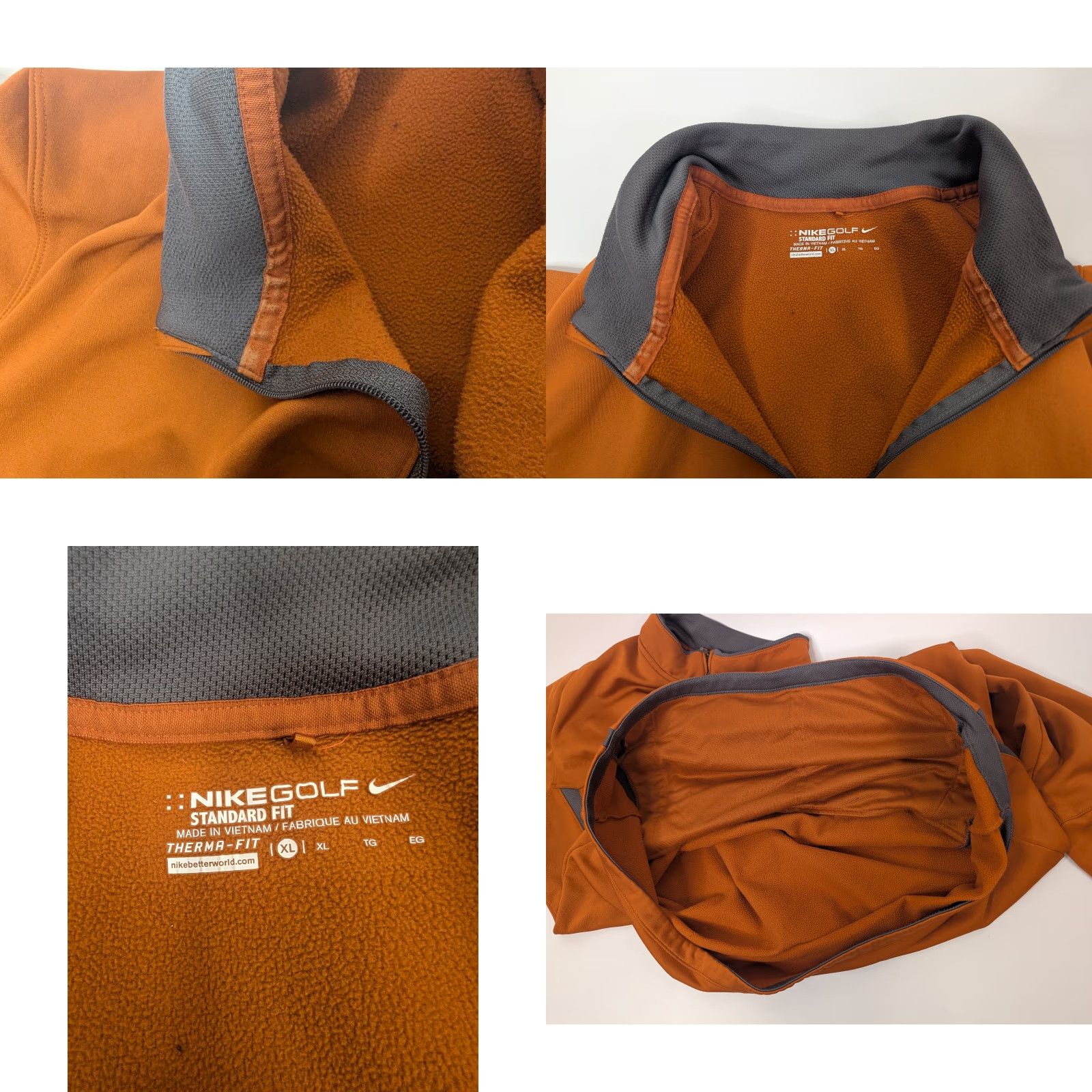 Nike Nike Golf 1/4 Zip Pullover Mens XL Orange Lightweight Therma-Fit Pullover 1/4 Zip Nike Golf Mens XL Orange Lightweight Therma Fit Size US XL / EU 56 / 4 - 8 Thumbnail