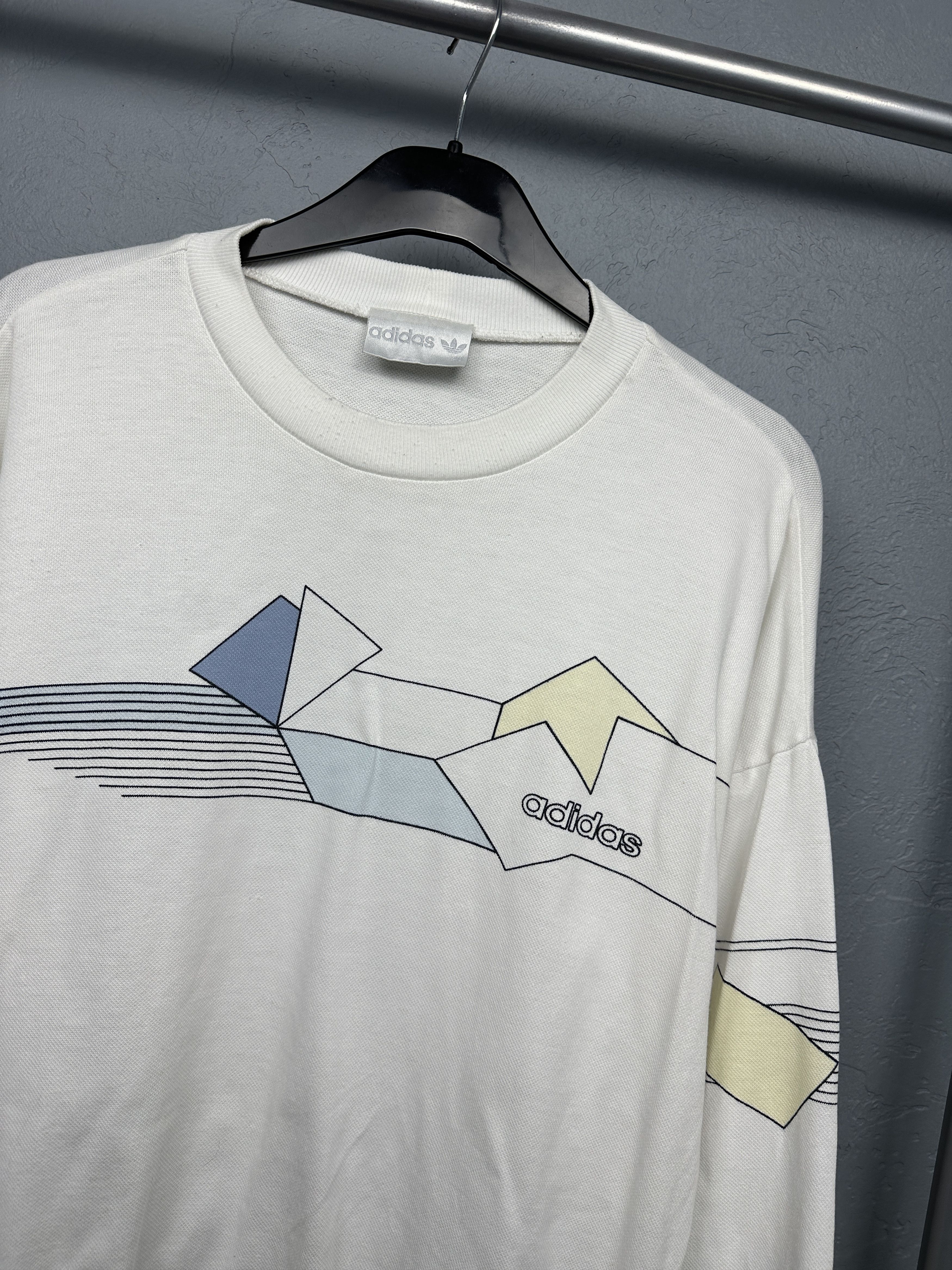 Adidas × Vintage Adidas 90s Vintage Crew Neck Sweatshirt Size US M / EU 48-50 / 2 - 2 Thumbnail