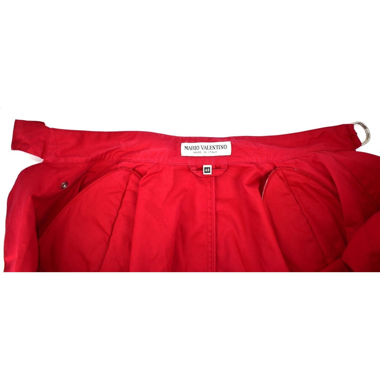 Mario Valentino MARIO VALENTINO Red Waterproof Cotton Snap Front Jacket 48 Size XL / US 12-14 / IT 48-50 - 6 Thumbnail
