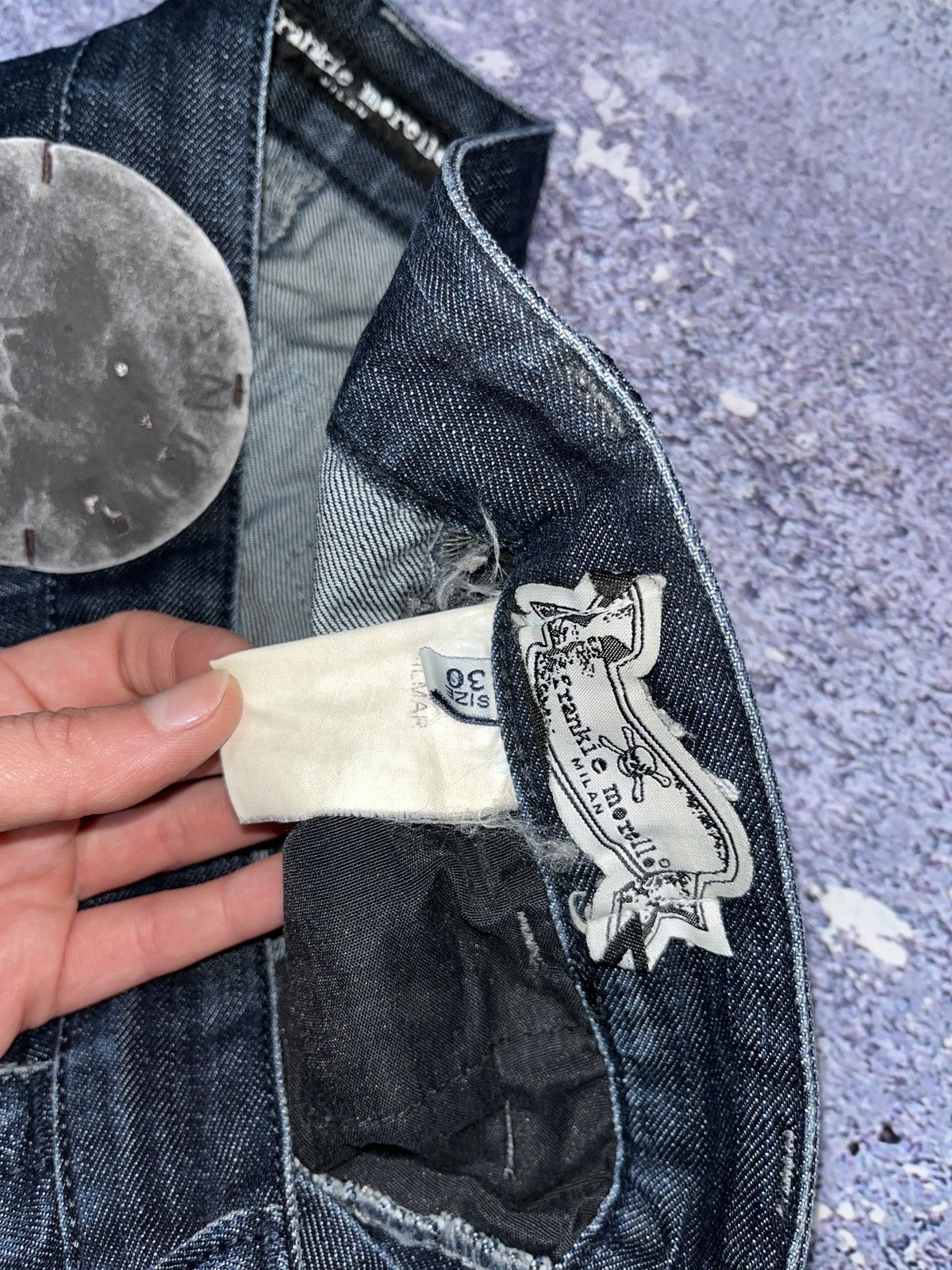 Frankie Morello vintage FRANKIE MORELLO Extra Premium Denim Jeans Acid Wash Size US 30 / EU 46 - 13 Thumbnail