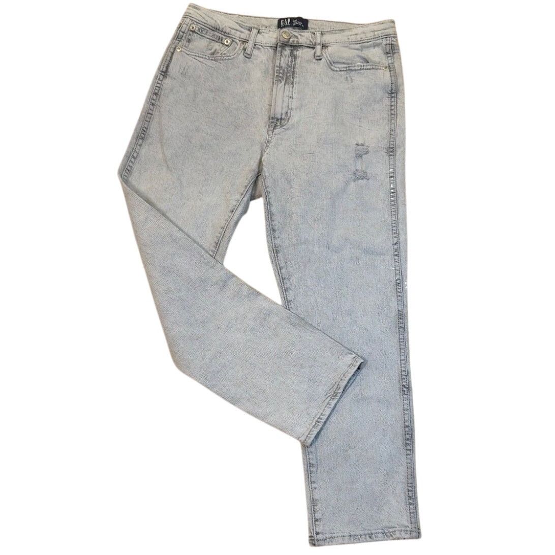 Gap Gap High Rise Vintage Slim 6/28 Gray Distressed Size 28" / US 6 / IT 42 - 1 Thumbnail
