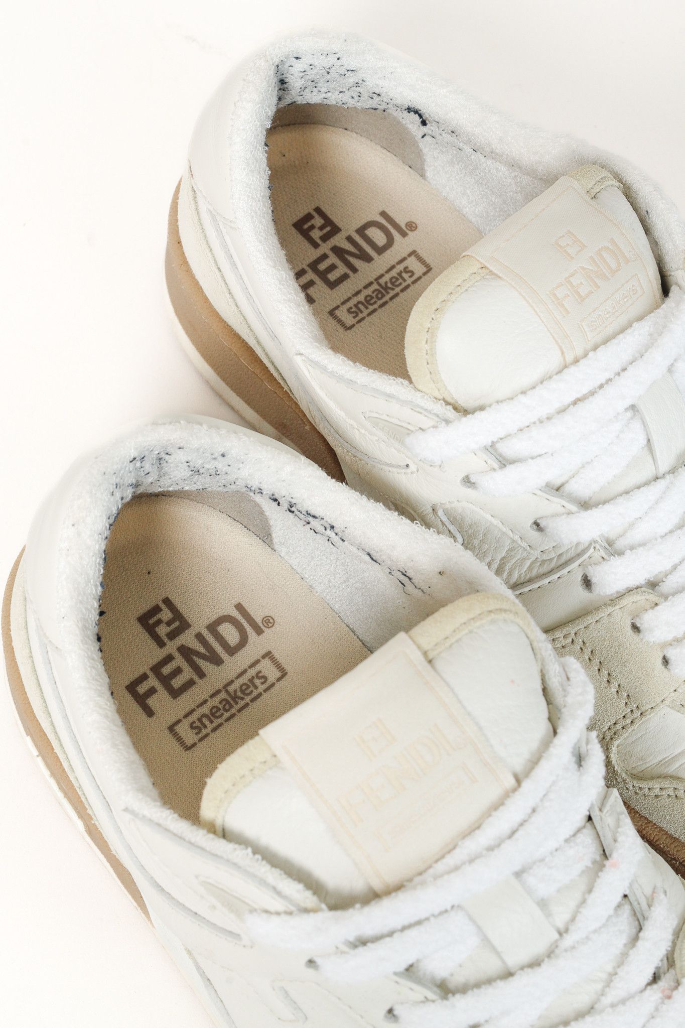 Fendi Fendi Match FF Logo Low-Top Sneaker in Suede and Leather Size US 8 / IT 38 - 12 Thumbnail