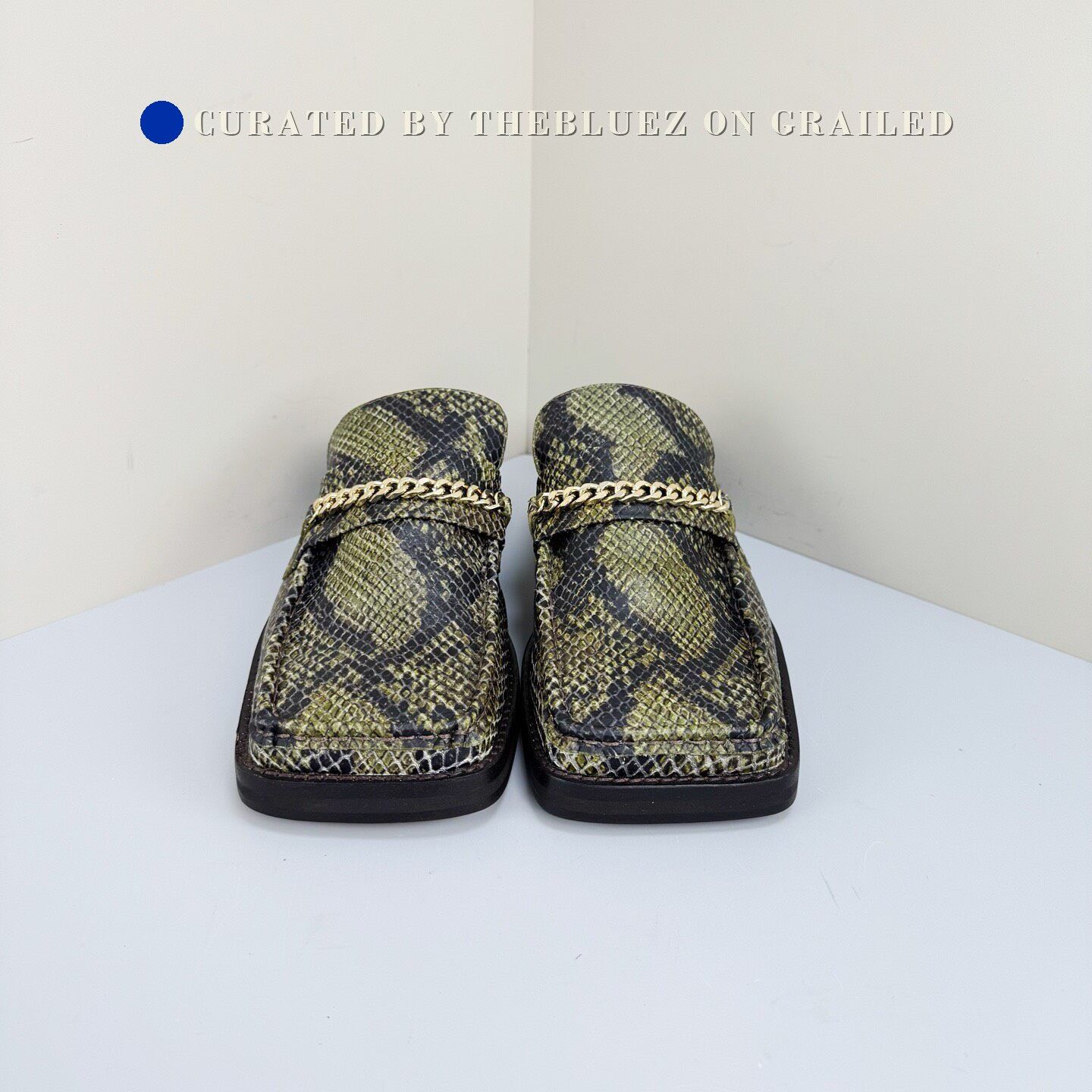 Martine Rose Martine Rose Snake Print Chain Loafers Size US 7 / IT 37 - 1 Thumbnail