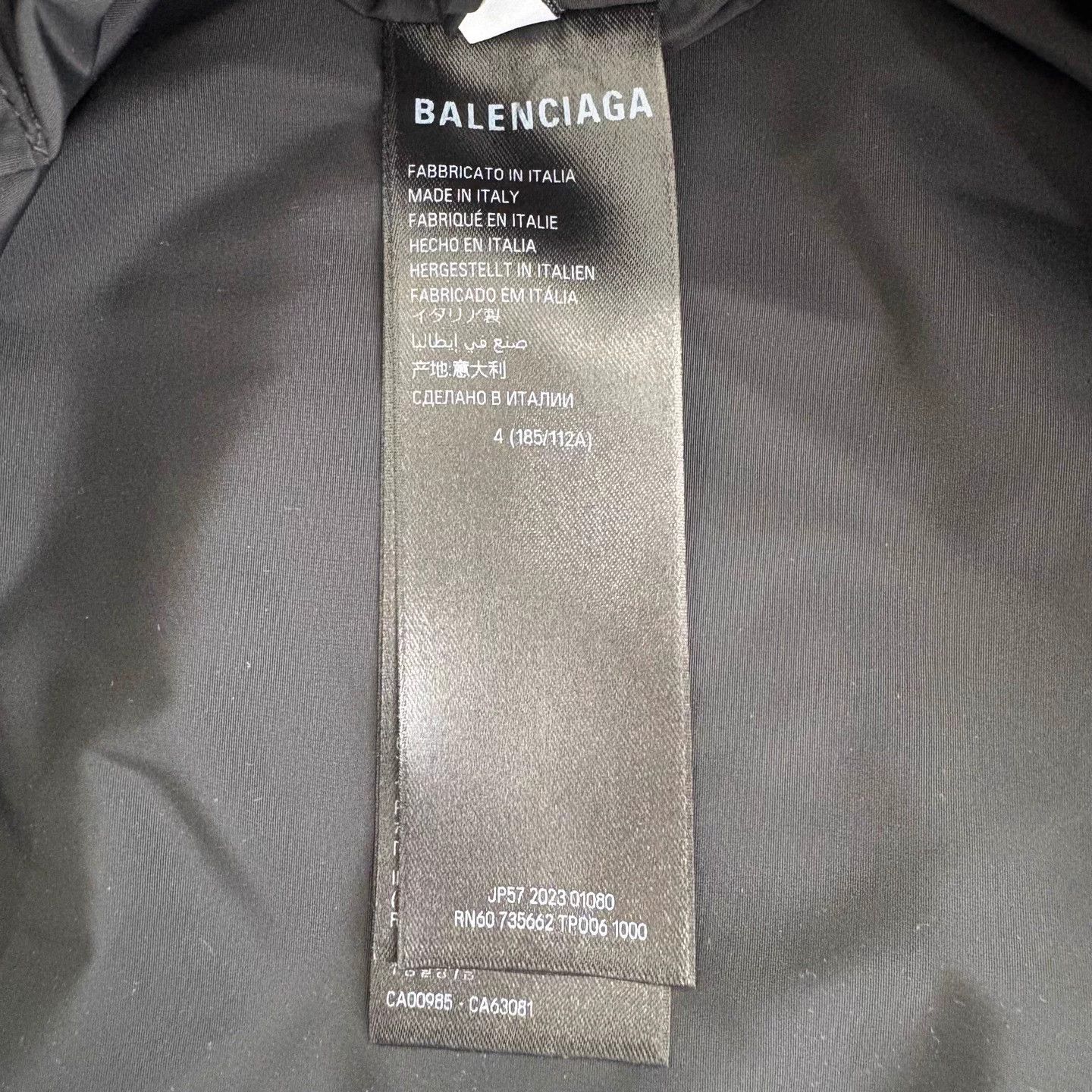 Balenciaga BLCG Black Logo Embroidery Cotton Jacket US4 Size US XL / EU 56 / 4 - 8 Thumbnail