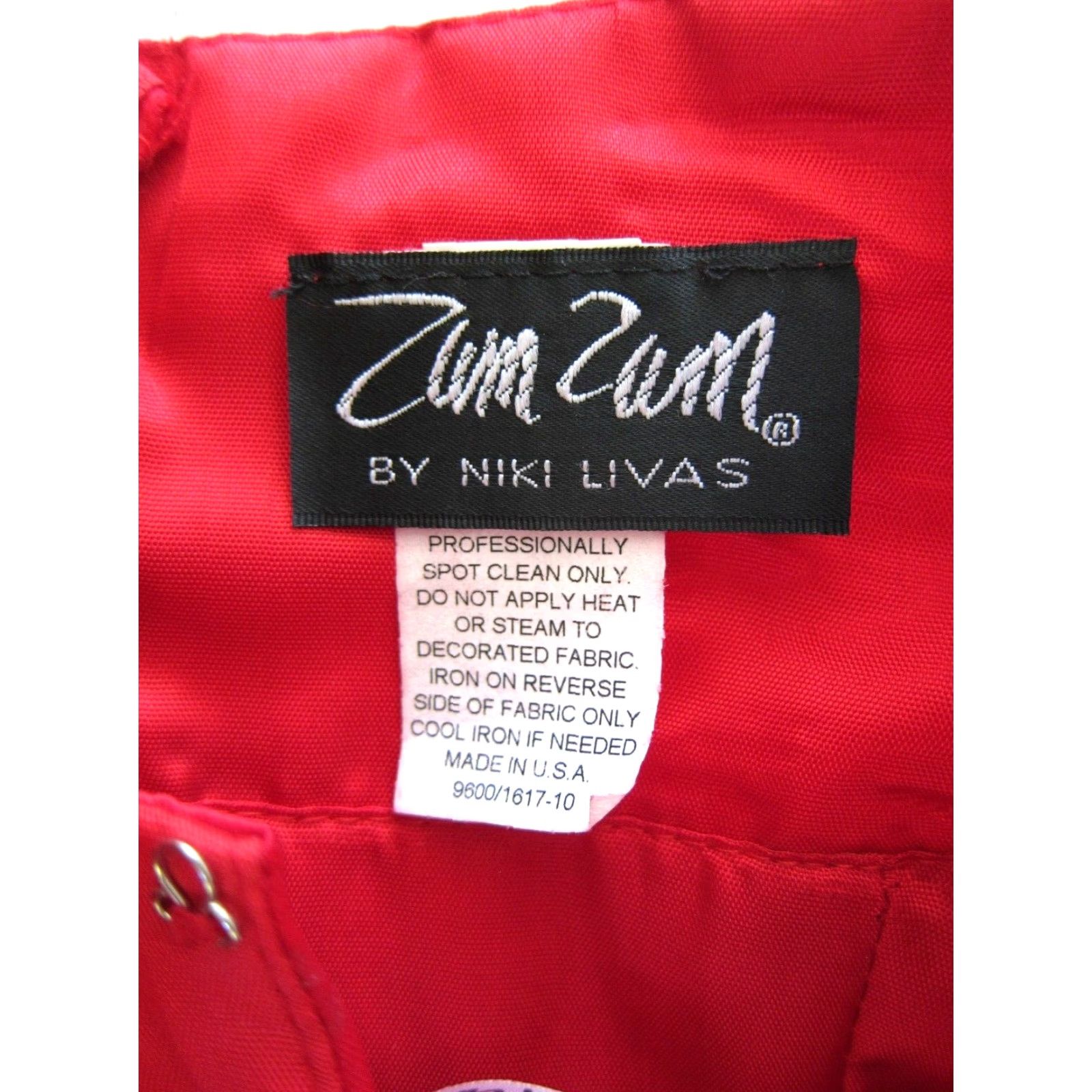 Vintage Vtg Zum Zum Niki Livas Red Satin Floral Halter Dress 9-10 Woman Vintage Niki Livas Red Satin Floral Halter Dress 9-10 Womens Size M / US 6-8 / IT 42-44 - 4 Thumbnail