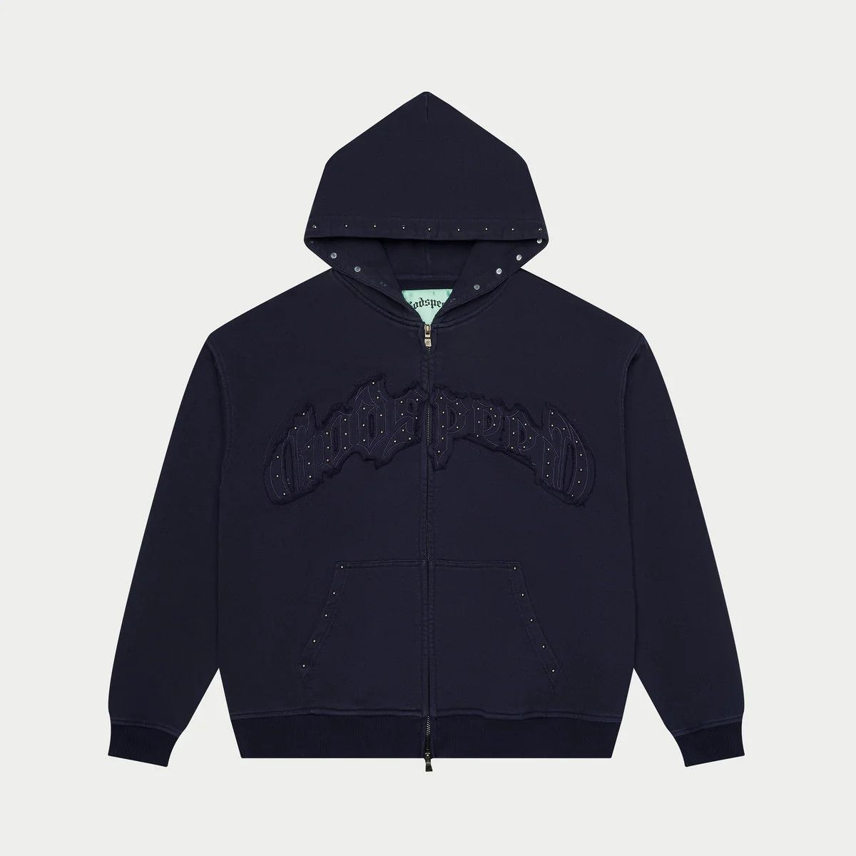 Godspeed Godspeed 'Symmetric Studded' Navy Hoodie Size US XS / EU 42 / 0 - 1 Preview