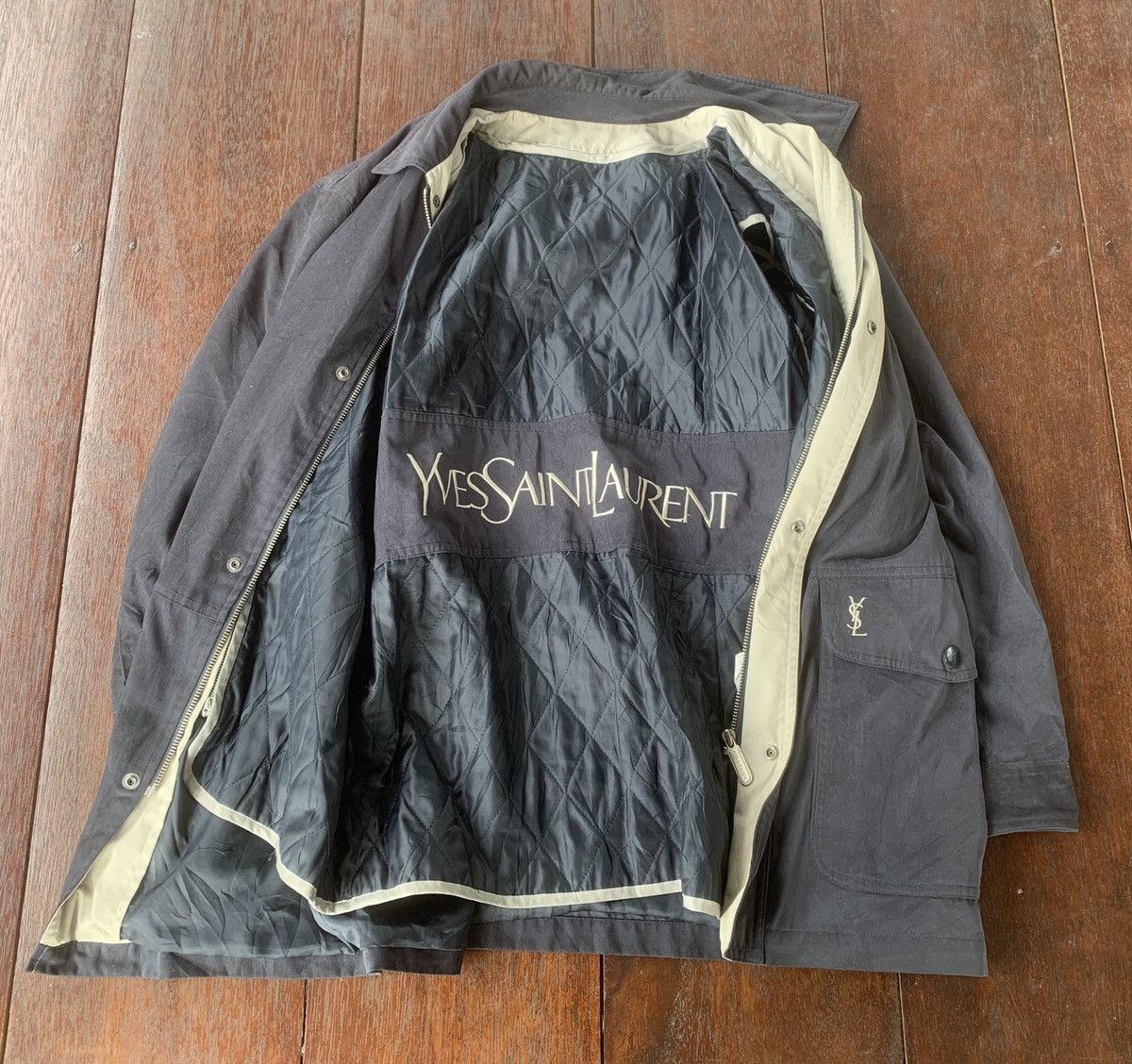 Designer × Vintage × Yves Saint Laurent Vintage YSL quilted inner vest jacket Size US L / EU 52-54 / 3 - 1 Thumbnail