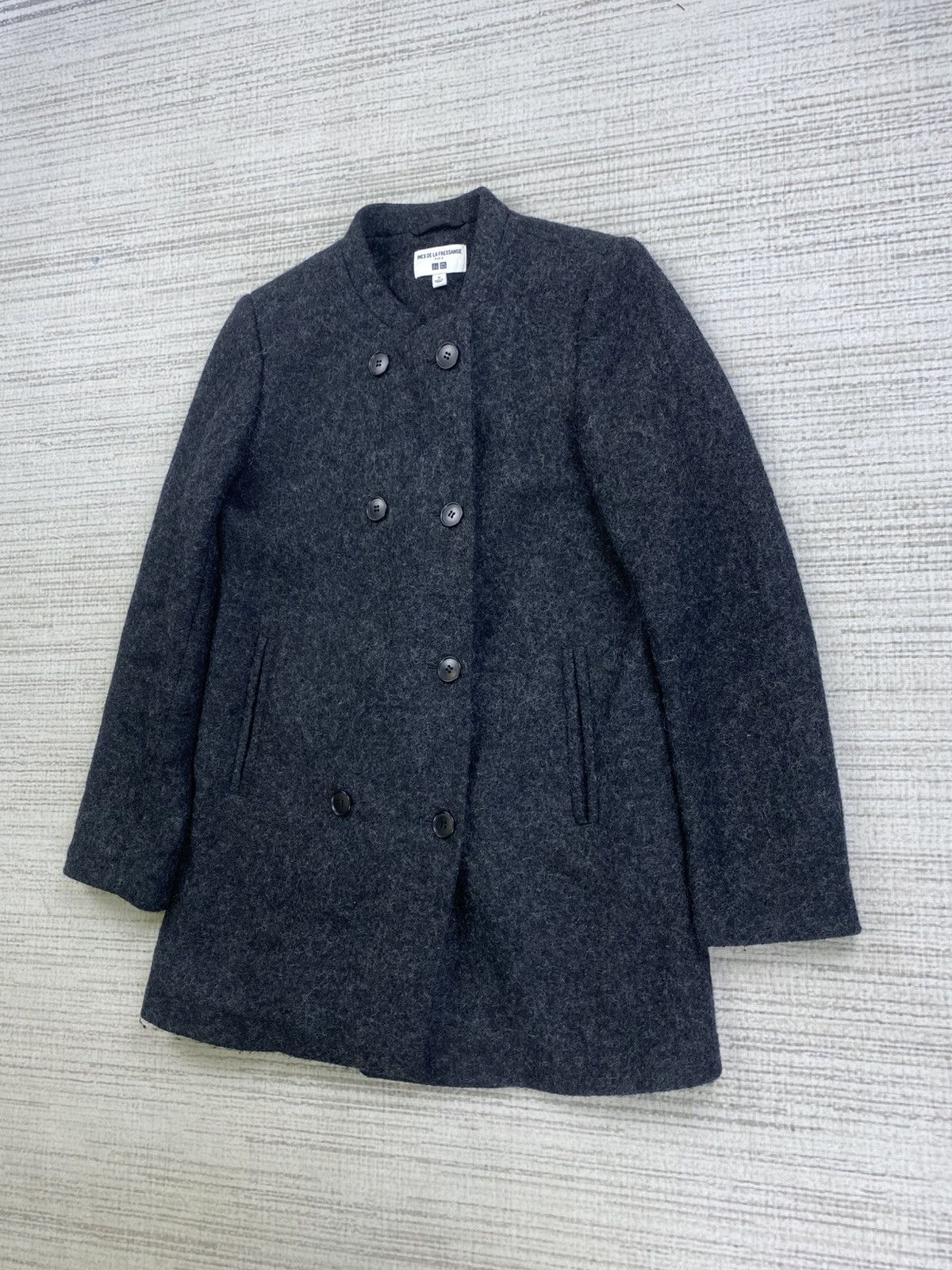 Designer × Uniqlo × Vintage Vtg Uniqlo X Ines De La Fressange Paris Wool Jacket Coat Size US S / EU 44-46 / 1 - 4 Thumbnail